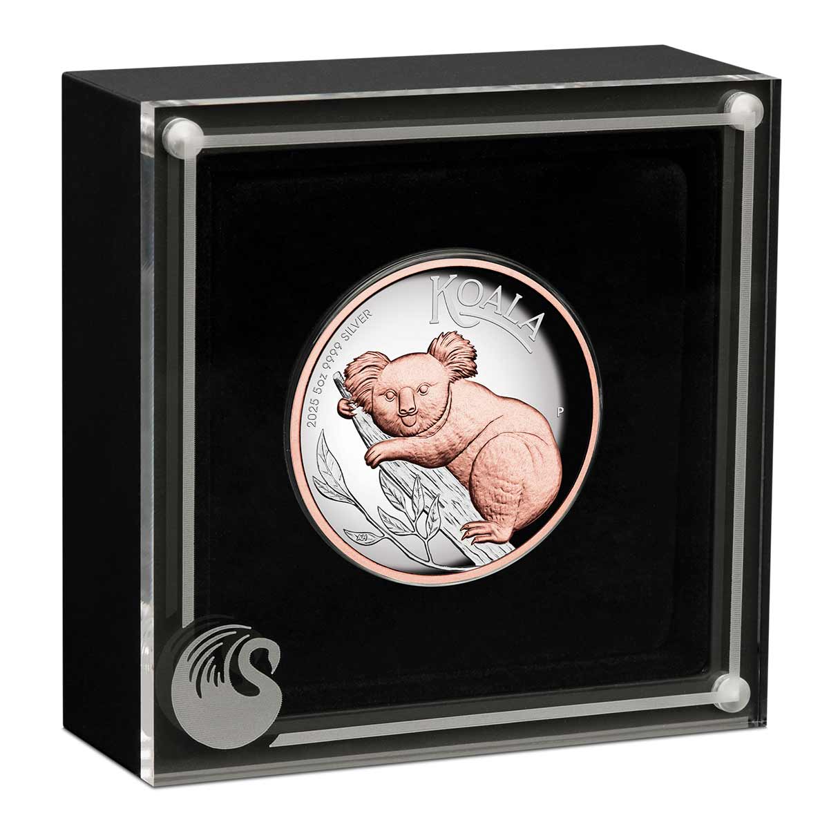 Australia Koala 2025 $8 High Relief Gold-plated 5oz Silver Proof Coin - Image 3