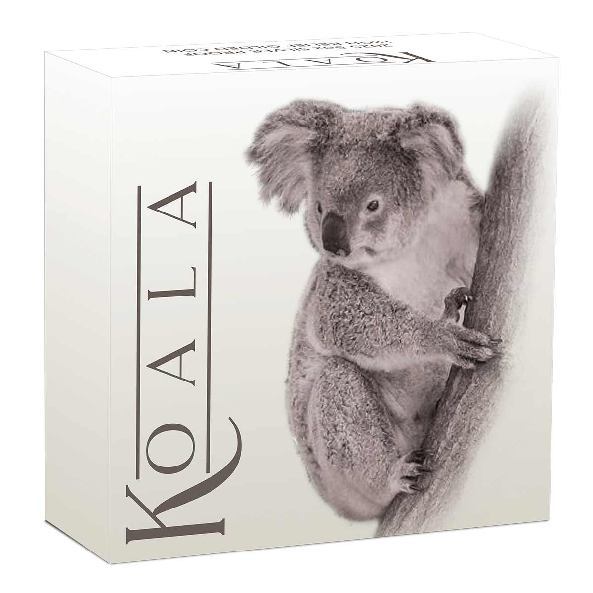 Australia Koala 2025 $8 High Relief Gold-plated 5oz Silver Proof Coin - Image 4