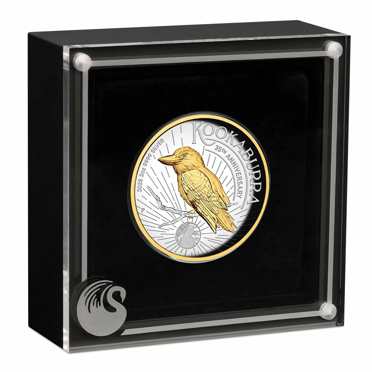 Australia Kookaburra 35th Anniversary 2025 $2 High Relief Gold-plated 2oz Silver Proof Coin - Image 4