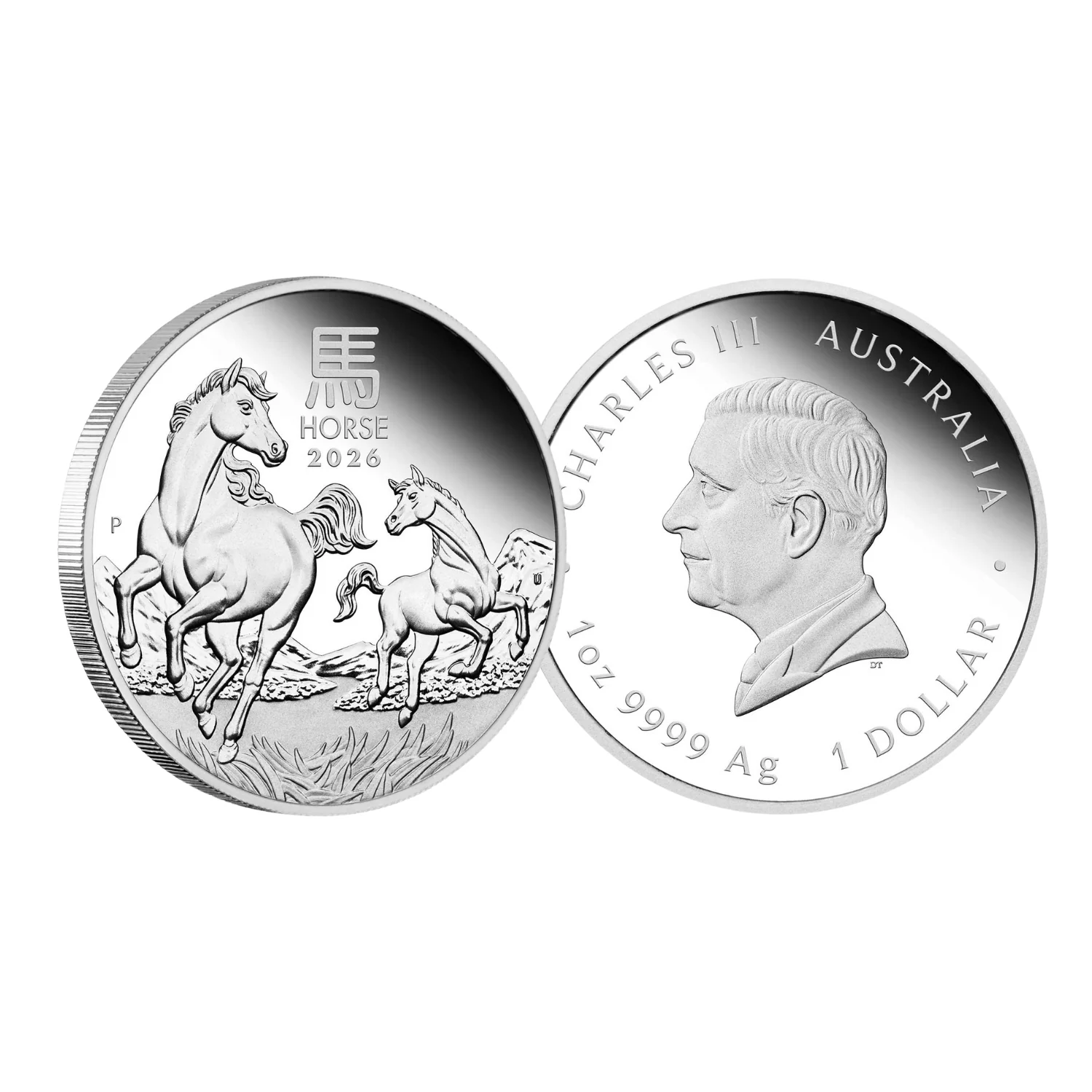 Australia Lunar Year of the Horse 2026 $1 1oz Silver 3-Coin Set - Image 3