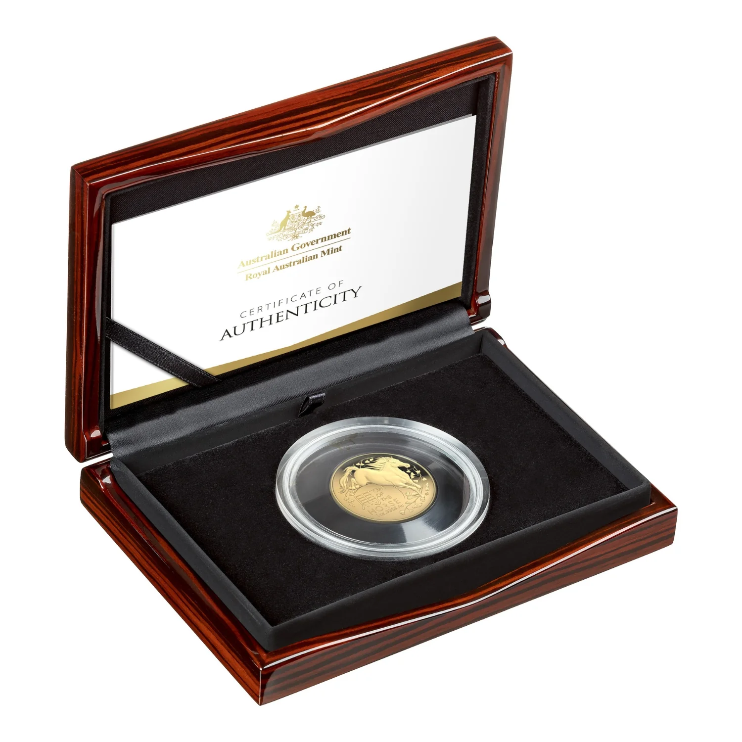 Australia Lunar Year of the Horse 2026 $100 Domed 1oz Gold Proof Coin - Image 3