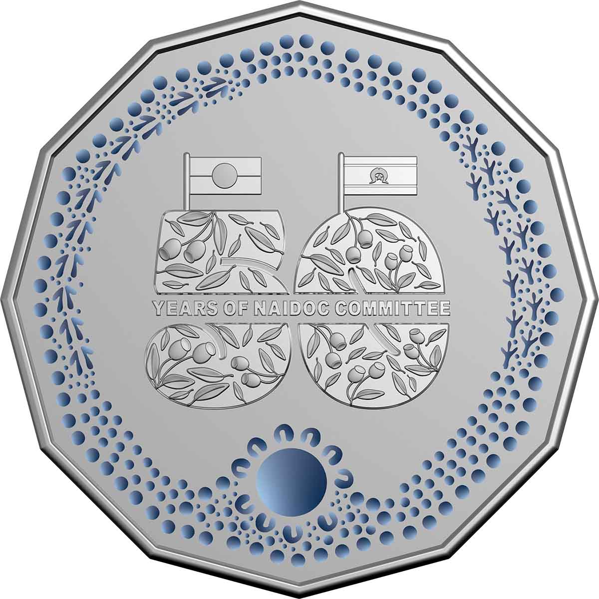 Australia NAIDOC 50th Anniversary 2024 50c Colour Frosted Uncirculated Coin - Image 2