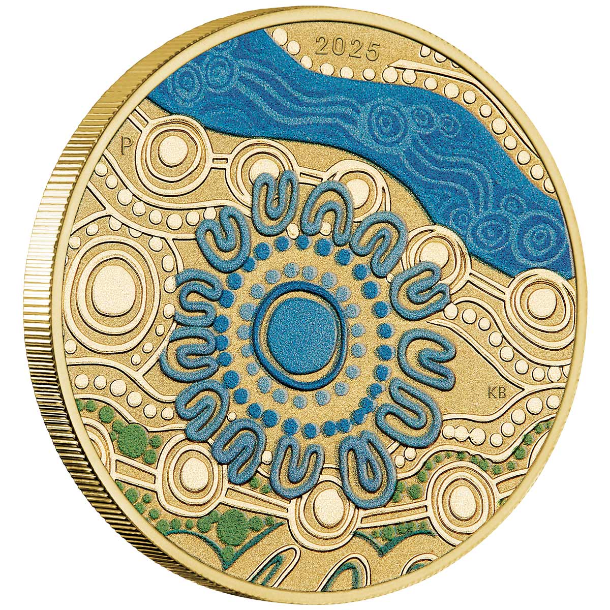 Australia Ngana Nyitting 2025 $1 Blue River Al-Br Stamp & Coin Cover - Image 2