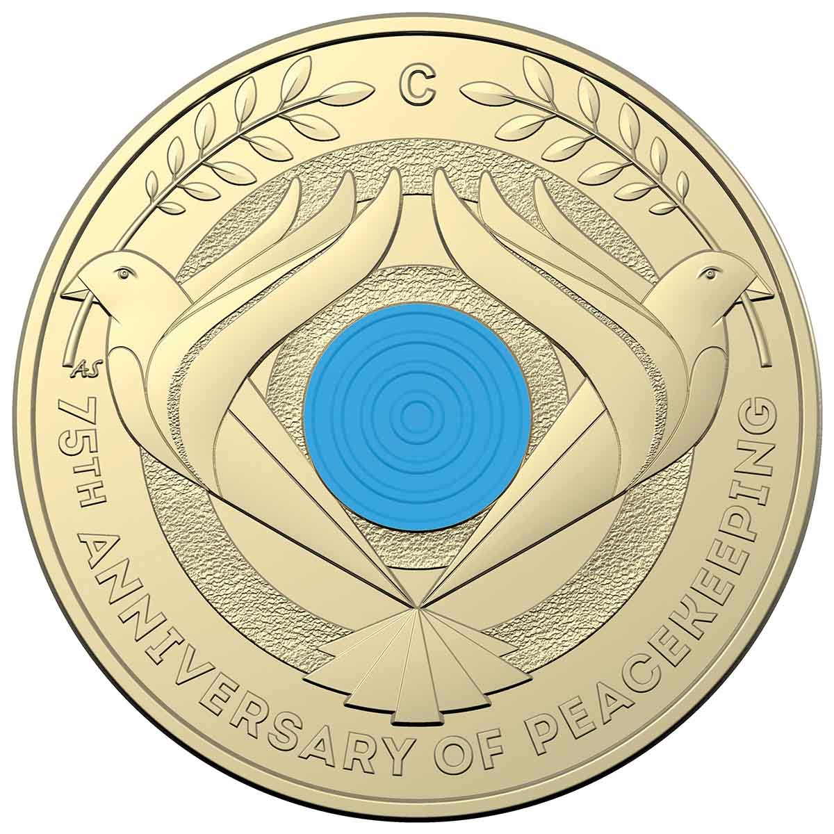Australia Peacekeeping 2022 $2 C Mintmark Colour Aluminium-Bronze Uncirculated Coin - Image 2