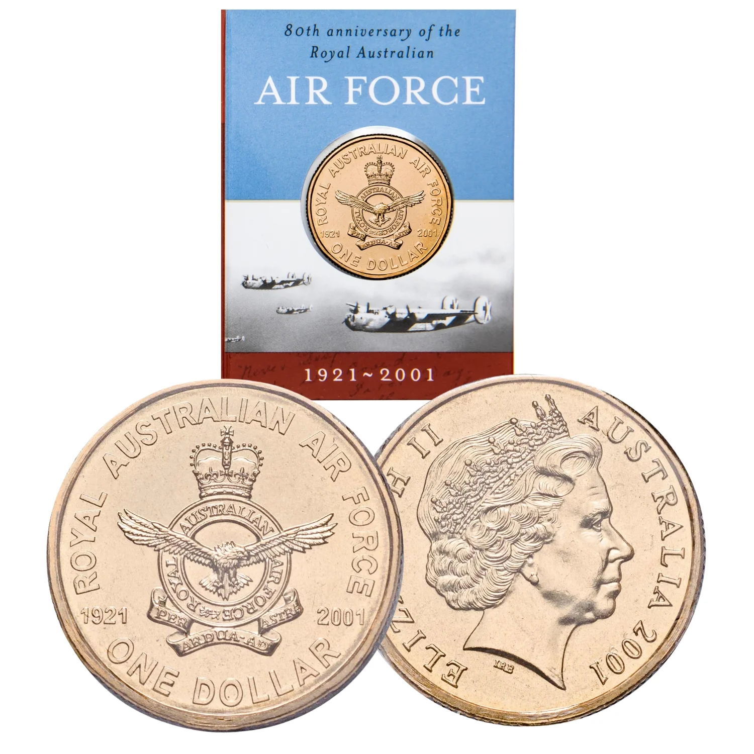 Australia RAAF 80th Anniversary 2001 $1 Aluminium-Bronze Uncirculated Coin