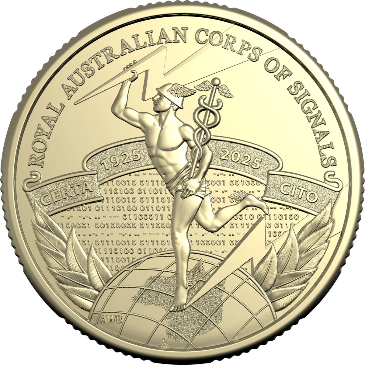 Australia Royal Australian Corps of Signals Centenary 2025 $1 Aluminium-Bronze Uncirculated Coin - Image 2