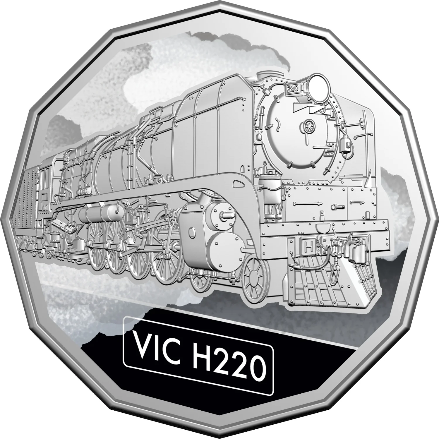 Australia Steam Giants 2025 50c Victorian Railways H Class H220 ‘Heavy Harry’ Colour Cupro-Nickel Uncirculated Coin - Image 2