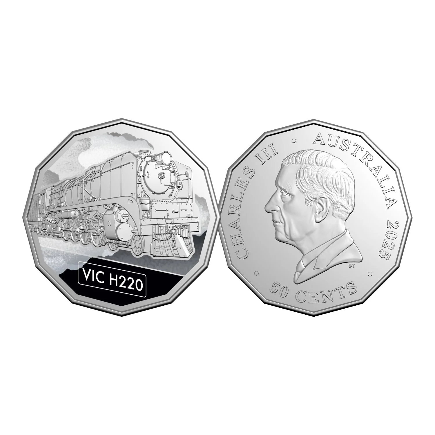 Australia Steam Giants 2025 50c Victorian Railways H Class H220 ‘Heavy Harry’ Colour Cupro-Nickel Uncirculated Coin - Image 4