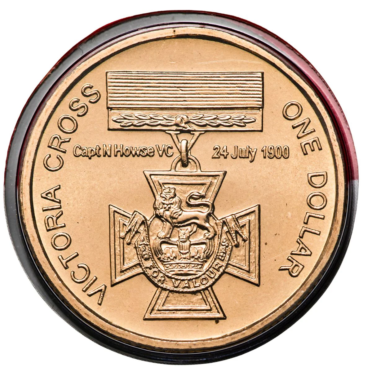 Australia Victoria Cross Centenary 2000 $1 Coin & Stamp Cover - Image 2