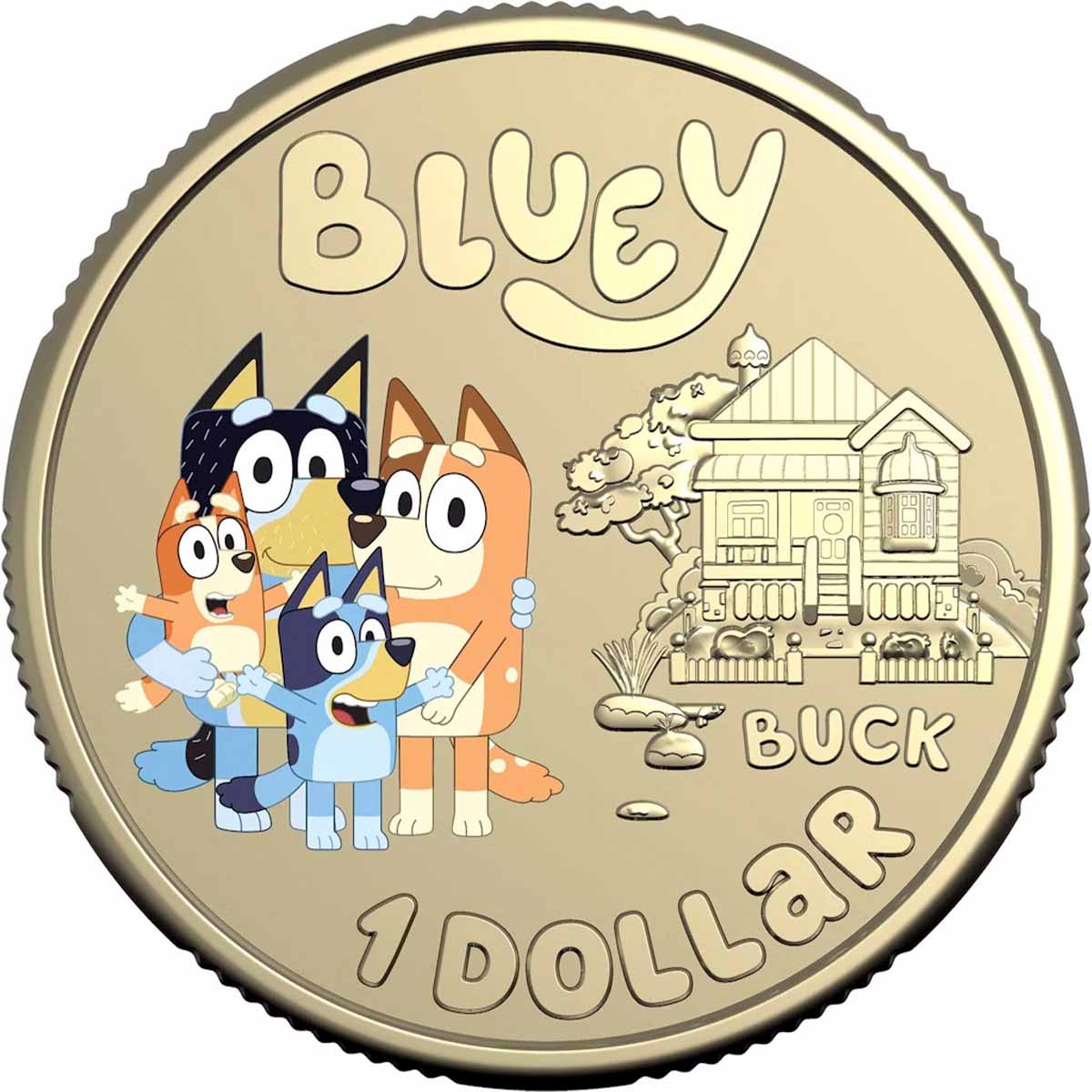 Australian Bluey Dollarbucks 2024 $1 Al-Br Coloured Uncirculated Three Coin Set - Image 3