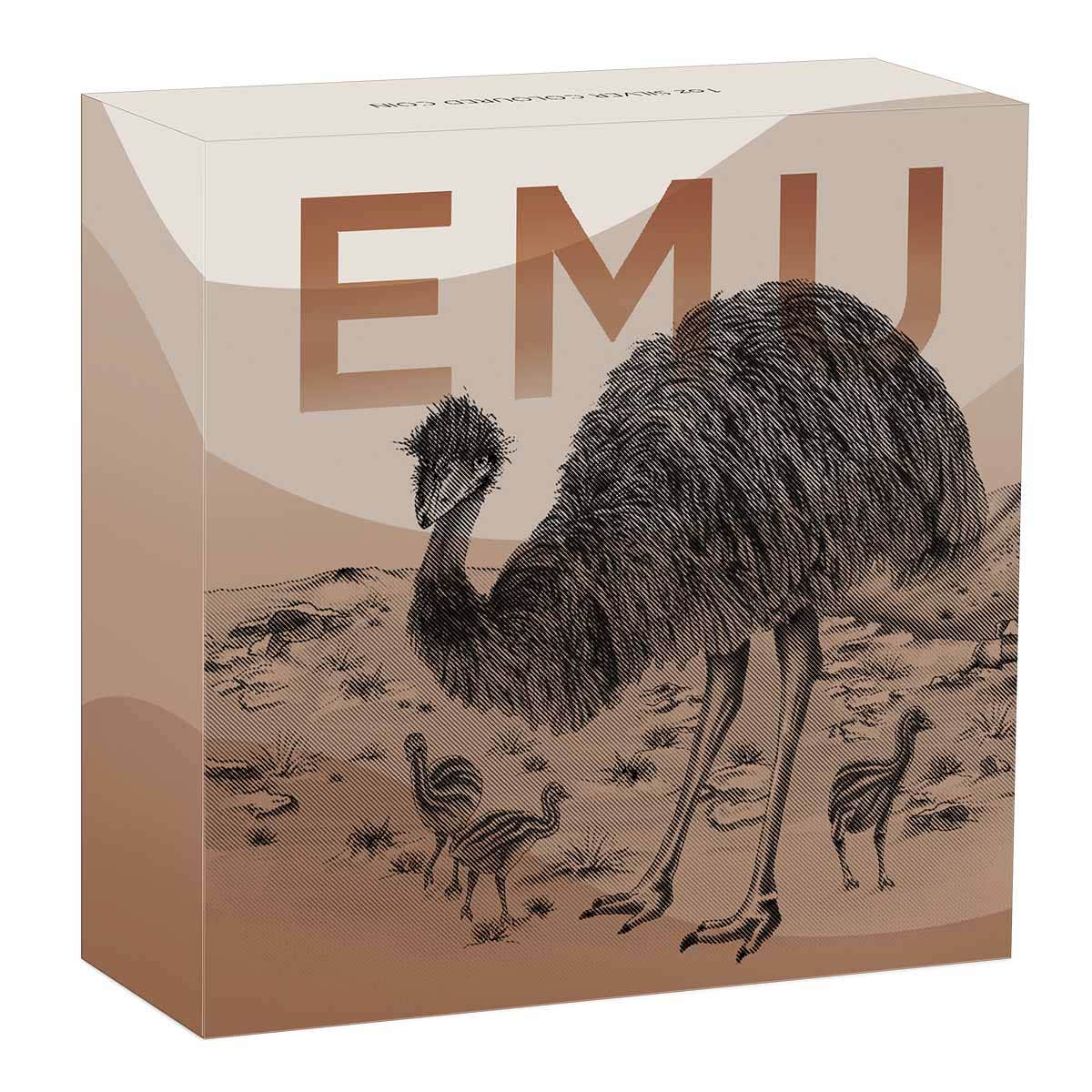 Australian Emu 2024 $1 Colour 1oz Silver Brilliant Uncirculated Coin - Image 4