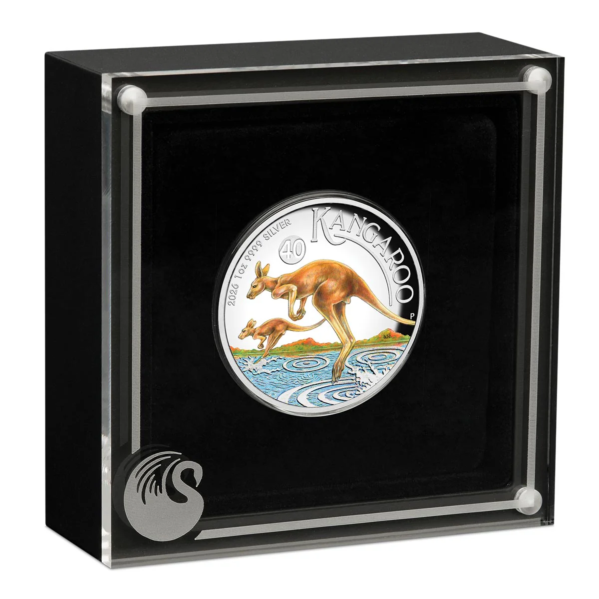 Australia Kangaroo 2026 $1 Colour High Relief 1oz Silver Proof Coin - Image 3