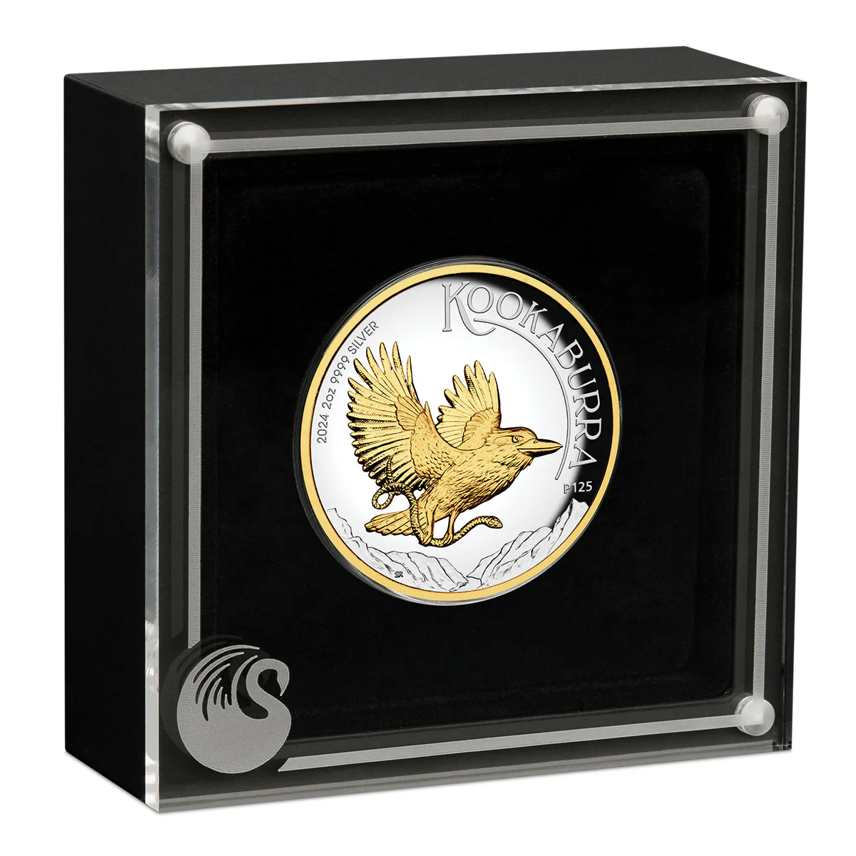 Australia Kookaburra 2024 $2 High Relief Gold-plated 2oz Silver Proof Coin - Image 3