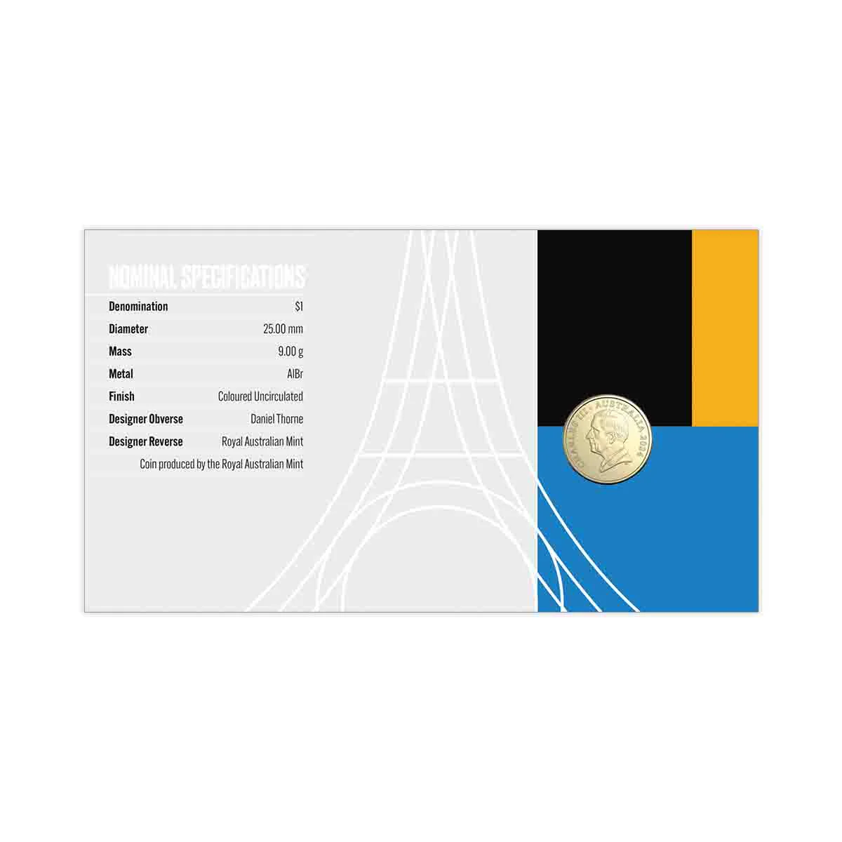 Australian Olympic Team 2024 $1 Stamp & Coin Cover - Image 2
