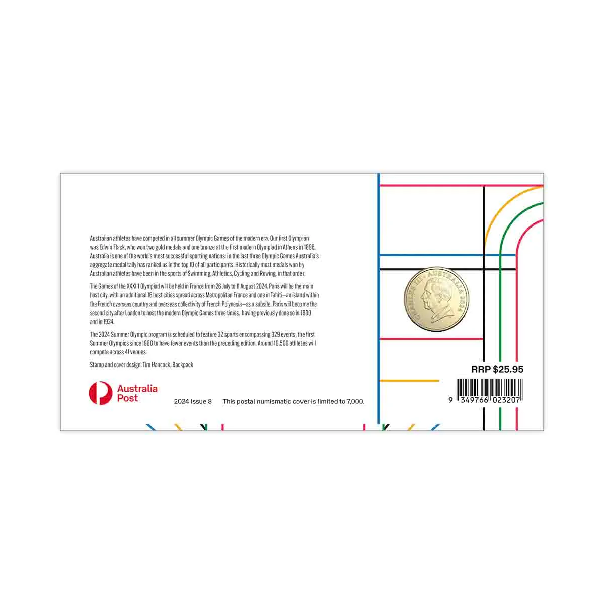 Australian Olympic Team 2024 $1 Stamp & Coin Cover - Image 4