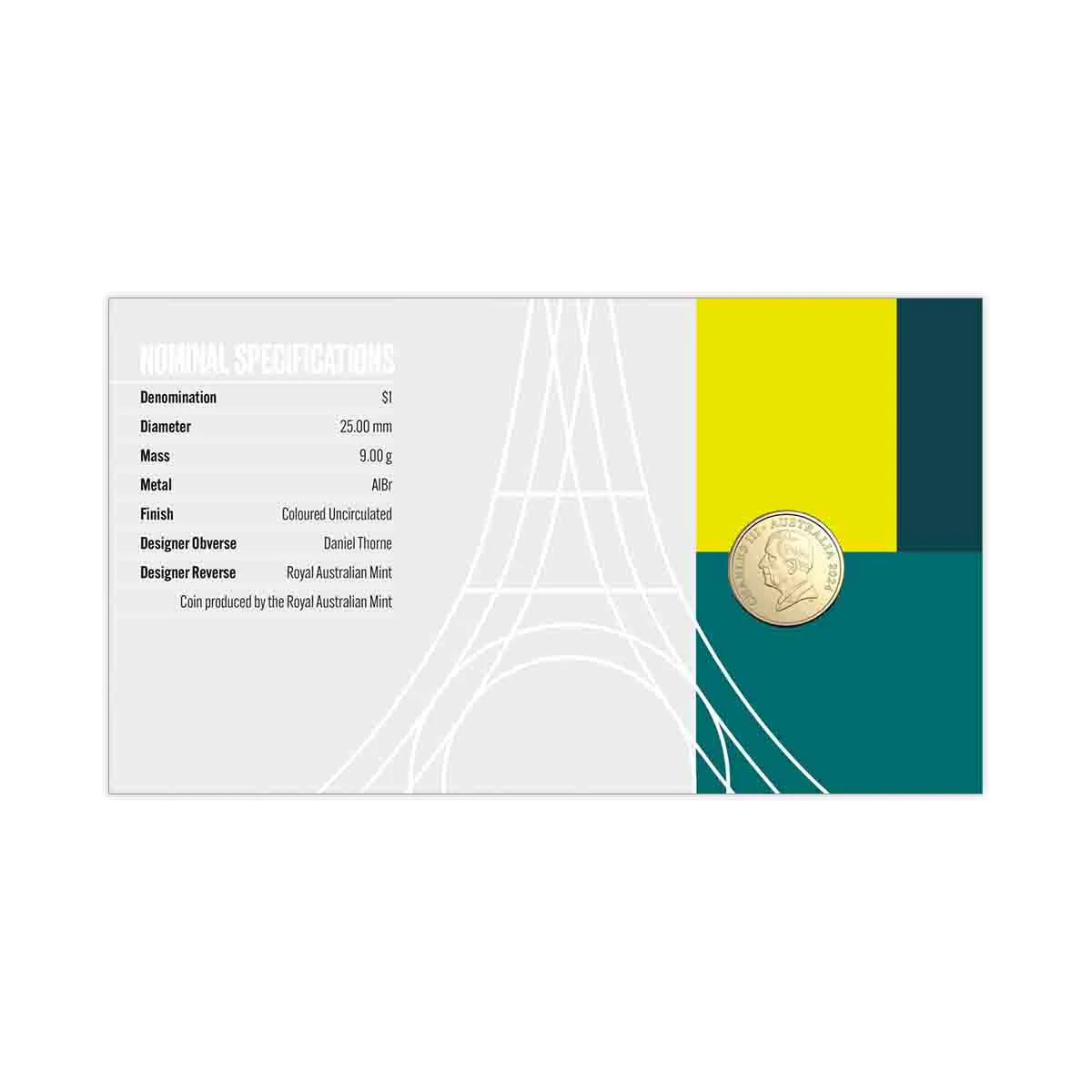 Australian Paralympic Team 2024 $1 Stamp & Coin Cover - Image 3