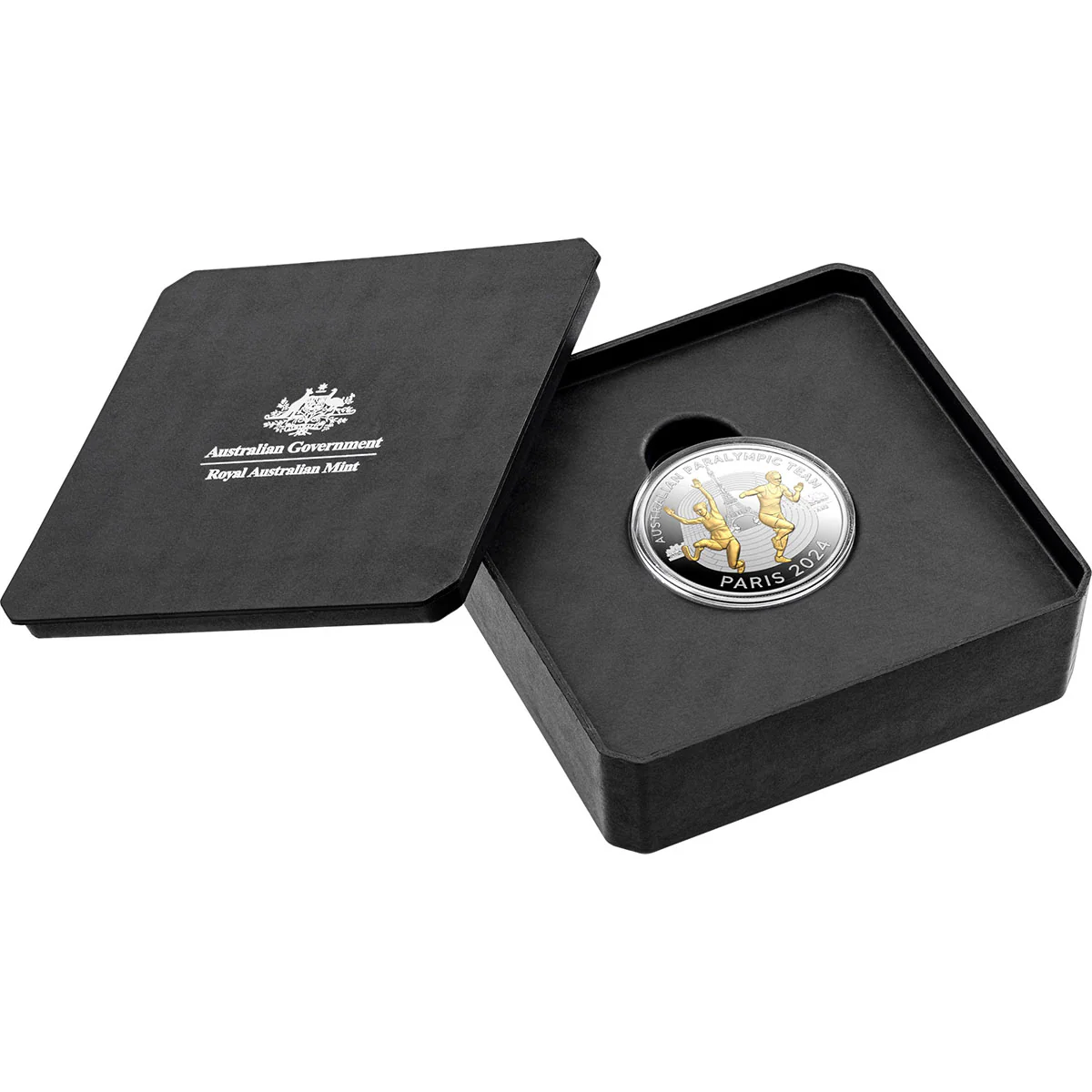 Australian Paralympic Team 2024 $5 1oz Selectively Gold-Plated Silver Proof Coin - Image 3