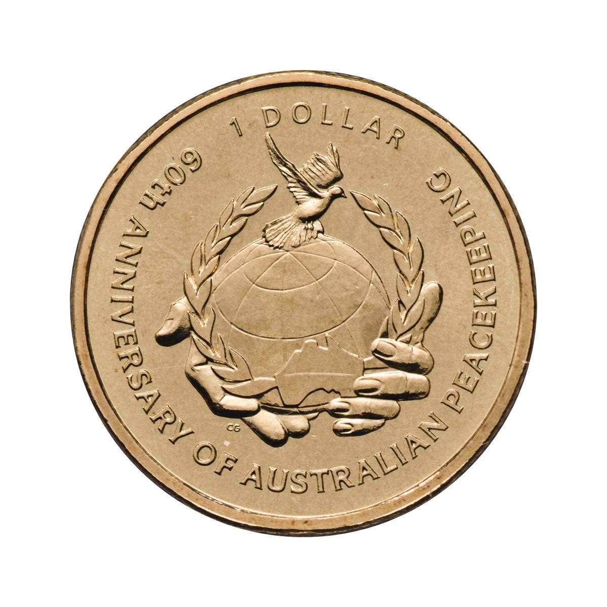 Australia 2007 $1 60th Anniversary of Australian Peacekeeping Aluminium-Bronze Uncirculated Coin - Image 2