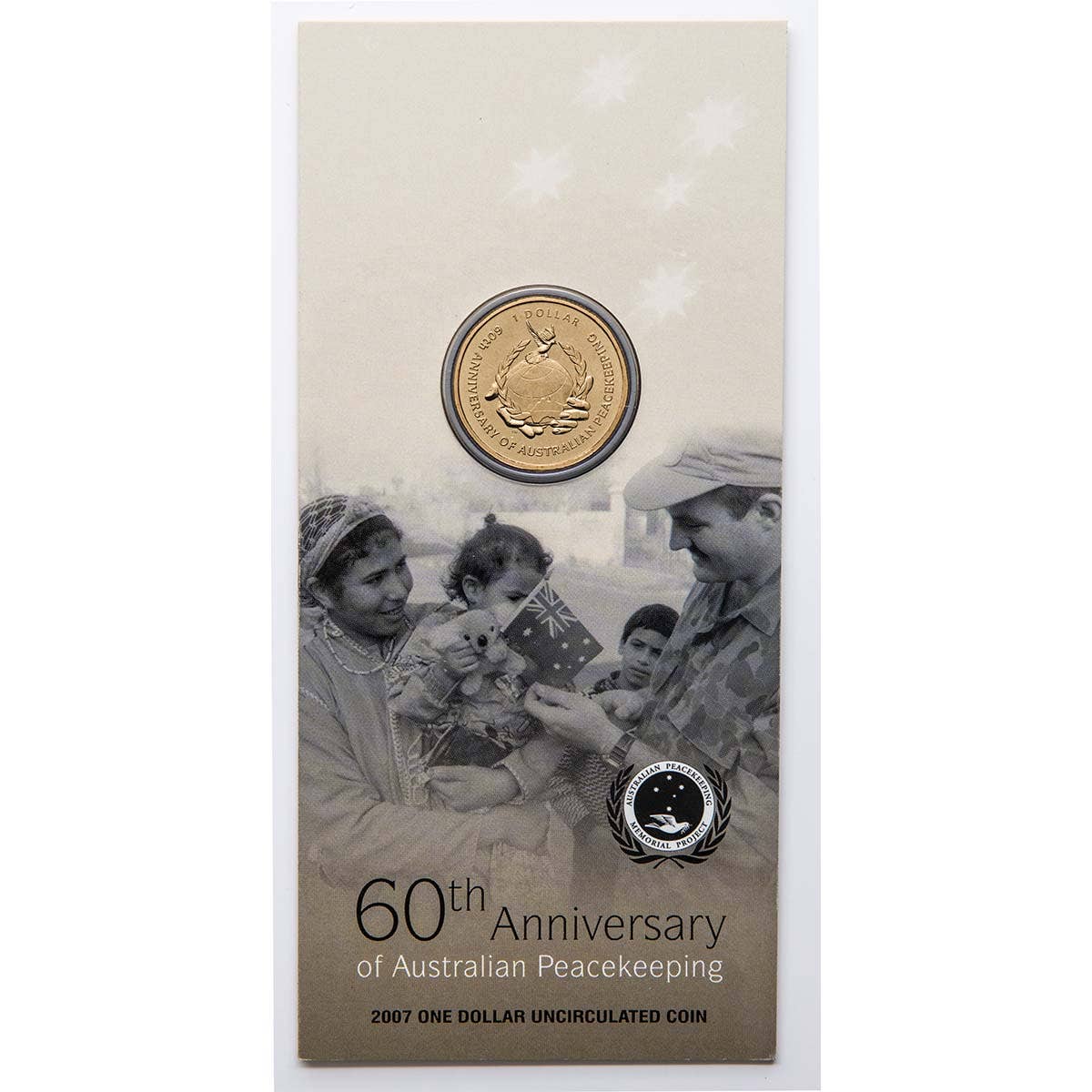 Australia 2007 $1 60th Anniversary of Australian Peacekeeping Aluminium-Bronze Uncirculated Coin - Image 4