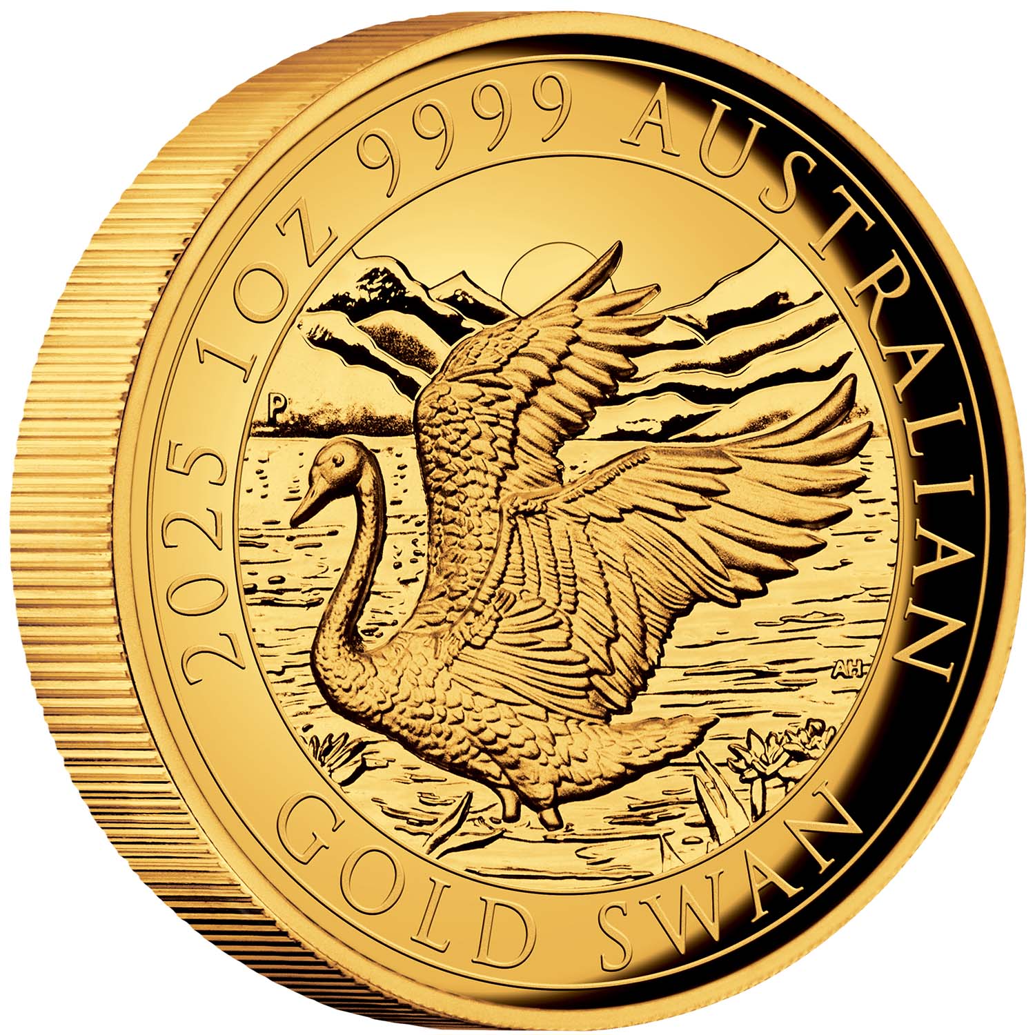 Australia Swan 2025 $100 High Relief 1oz Gold Proof Coin