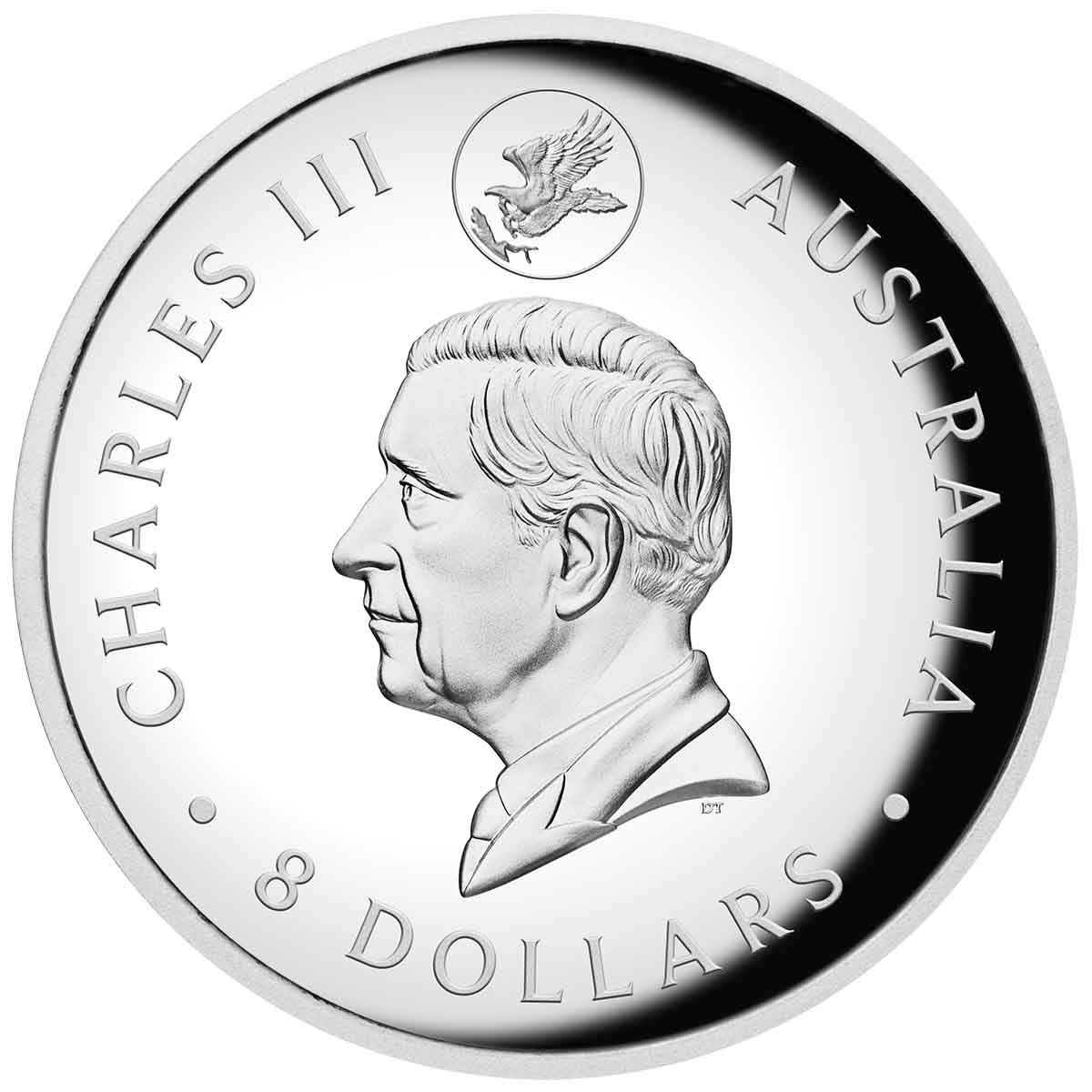 Australian Wedge-Tailed Eagle 10th Anniversary 2024 $8 5oz Silver Proof High Relief Coin - Image 2