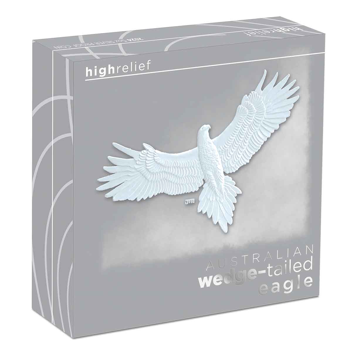 Australian Wedge-Tailed Eagle 10th Anniversary 2024 $8 5oz Silver Proof High Relief Coin - Image 4