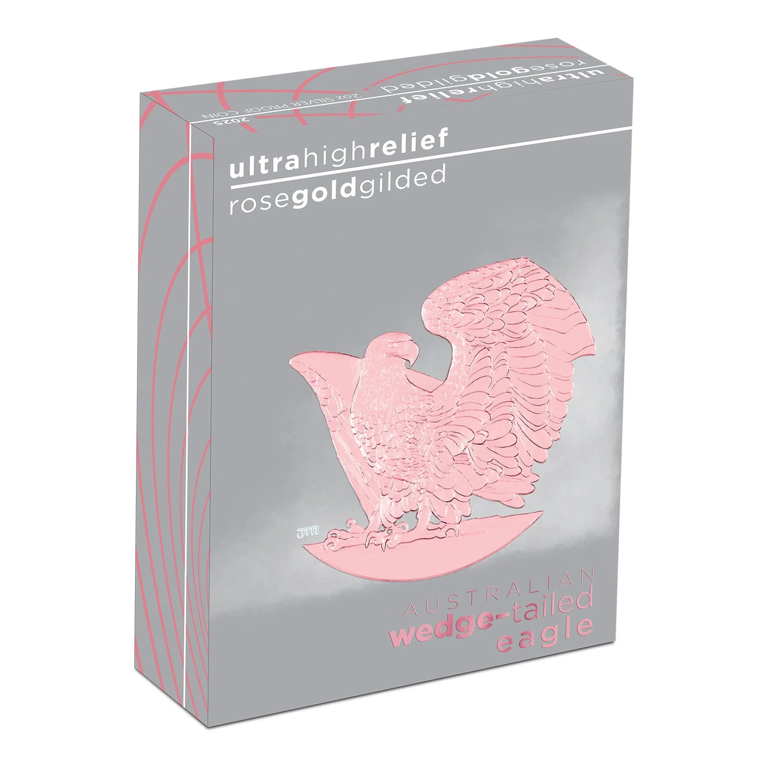 Australia Wedge-tailed Eagle 2025 $2 Ultra High Relief Rose Gold-plated 2oz Silver Proof Coin - Image 4