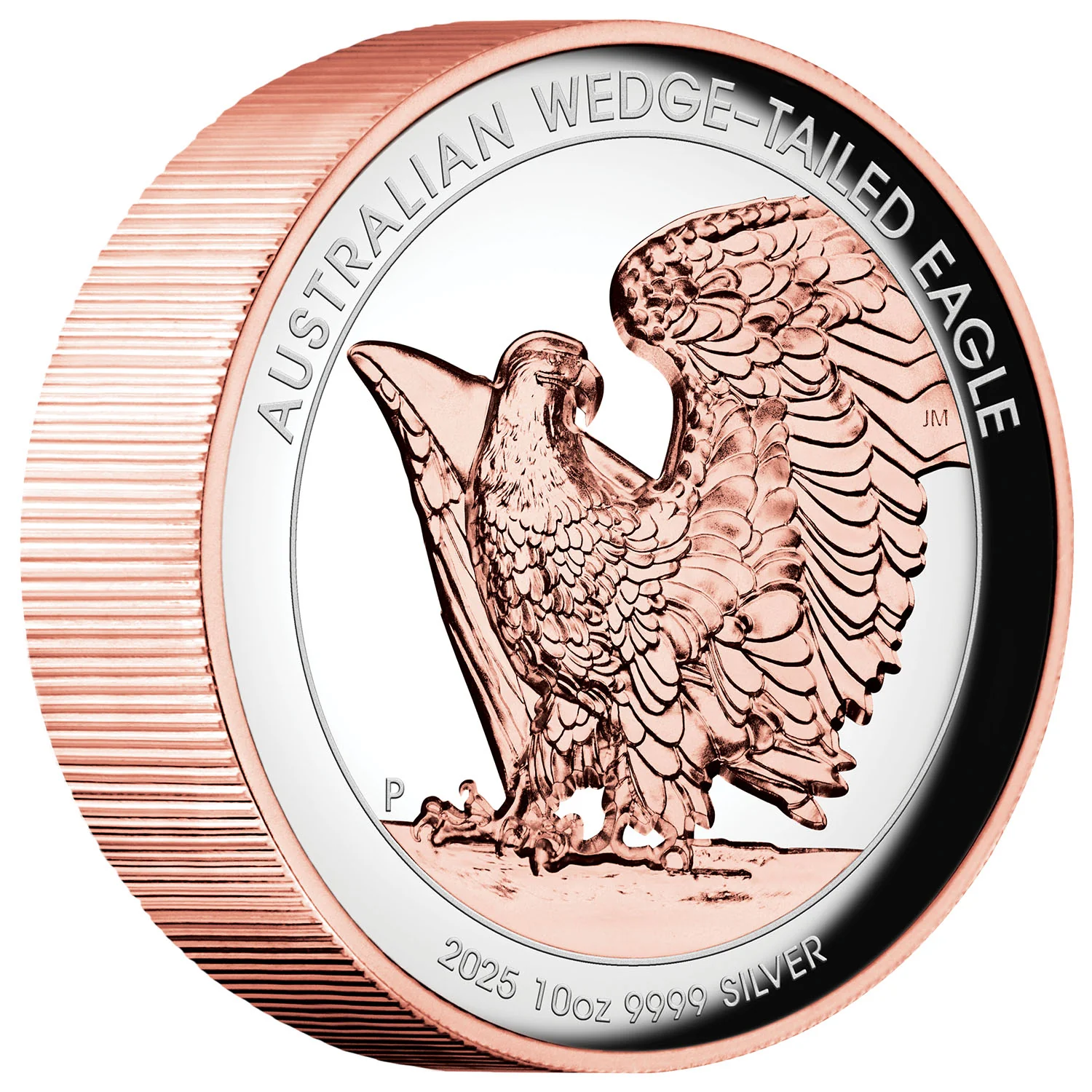 Australia Wedge-tailed Eagle 2025 $10 Ultra High Relief Rose Gold-plated 10oz Silver Proof Coin