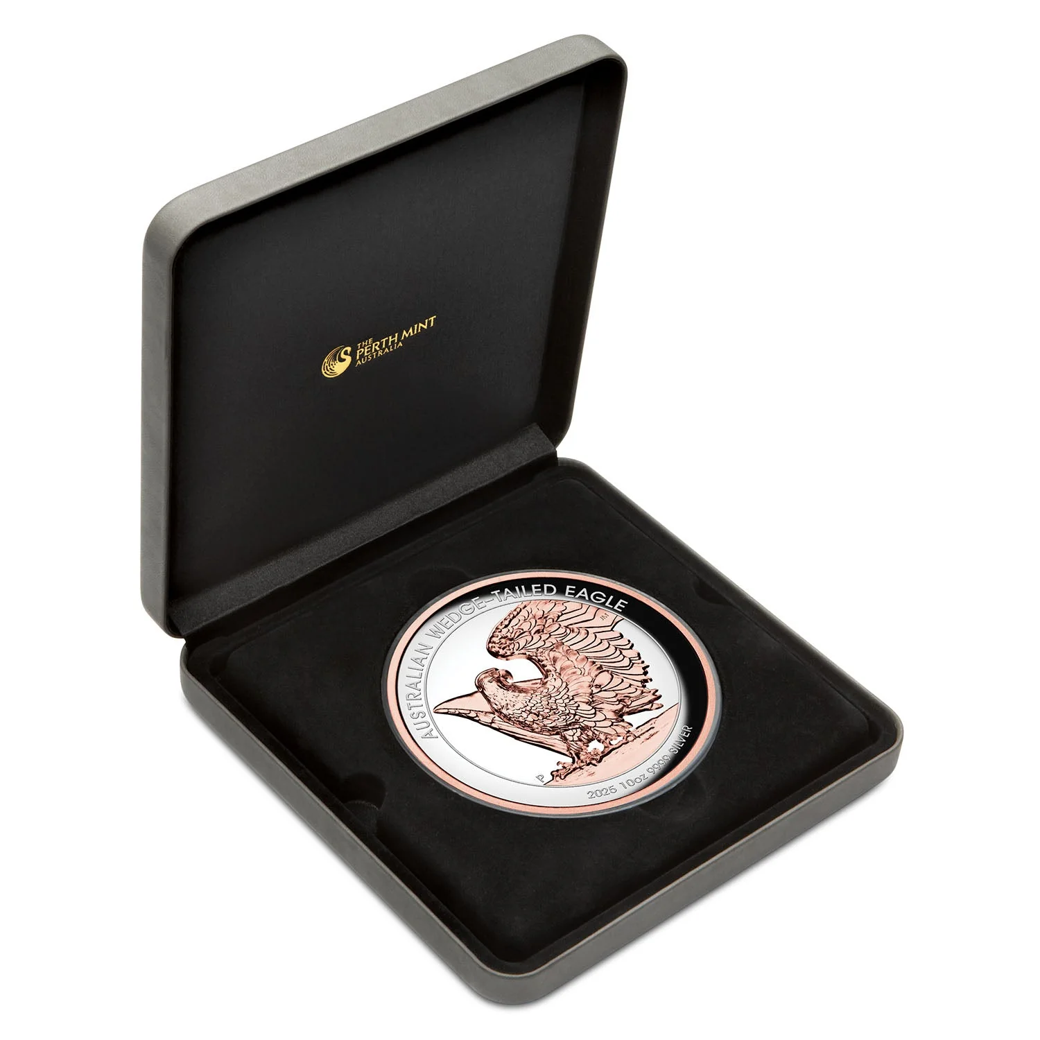 Australia Wedge-tailed Eagle 2025 $10 Ultra High Relief Rose Gold-plated 10oz Silver Proof Coin - Image 3