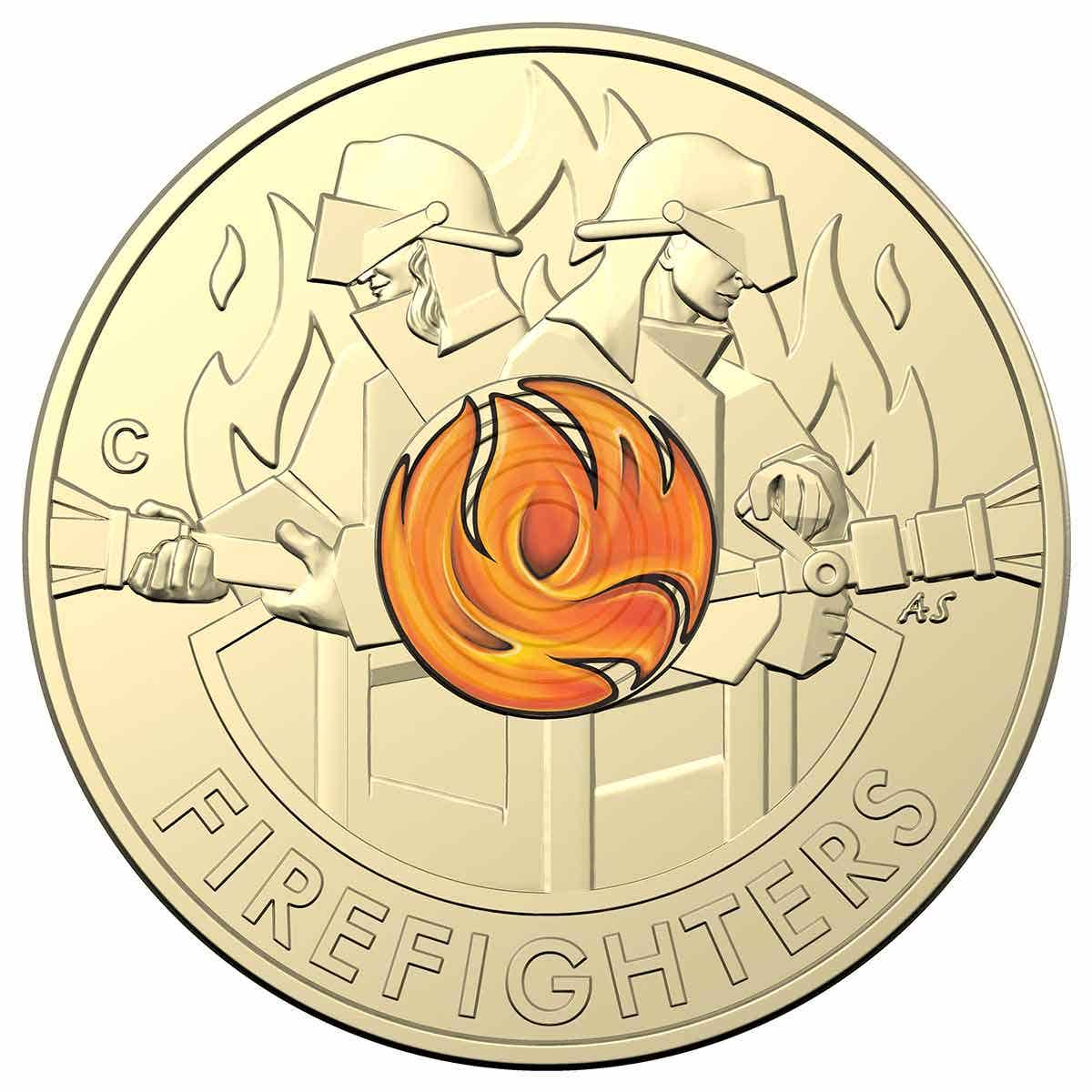 Australia Firefighters 2020 $2 C Mintmark Colour Aluminium-Bronze Uncirculated Coin - Image 3