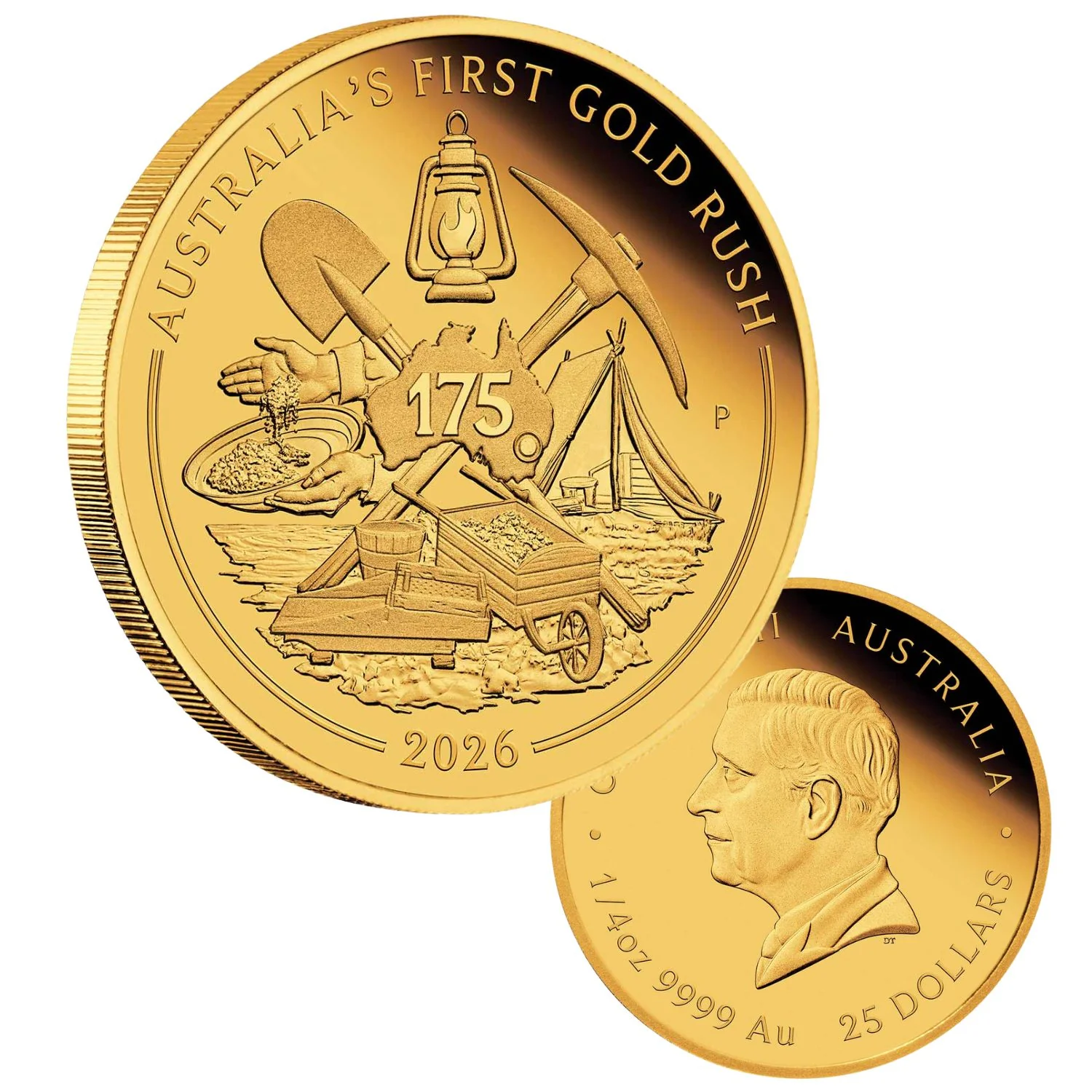 Australia First Gold Rush 175th Anniversary 2026 $25 1/4oz Gold Proof Coin