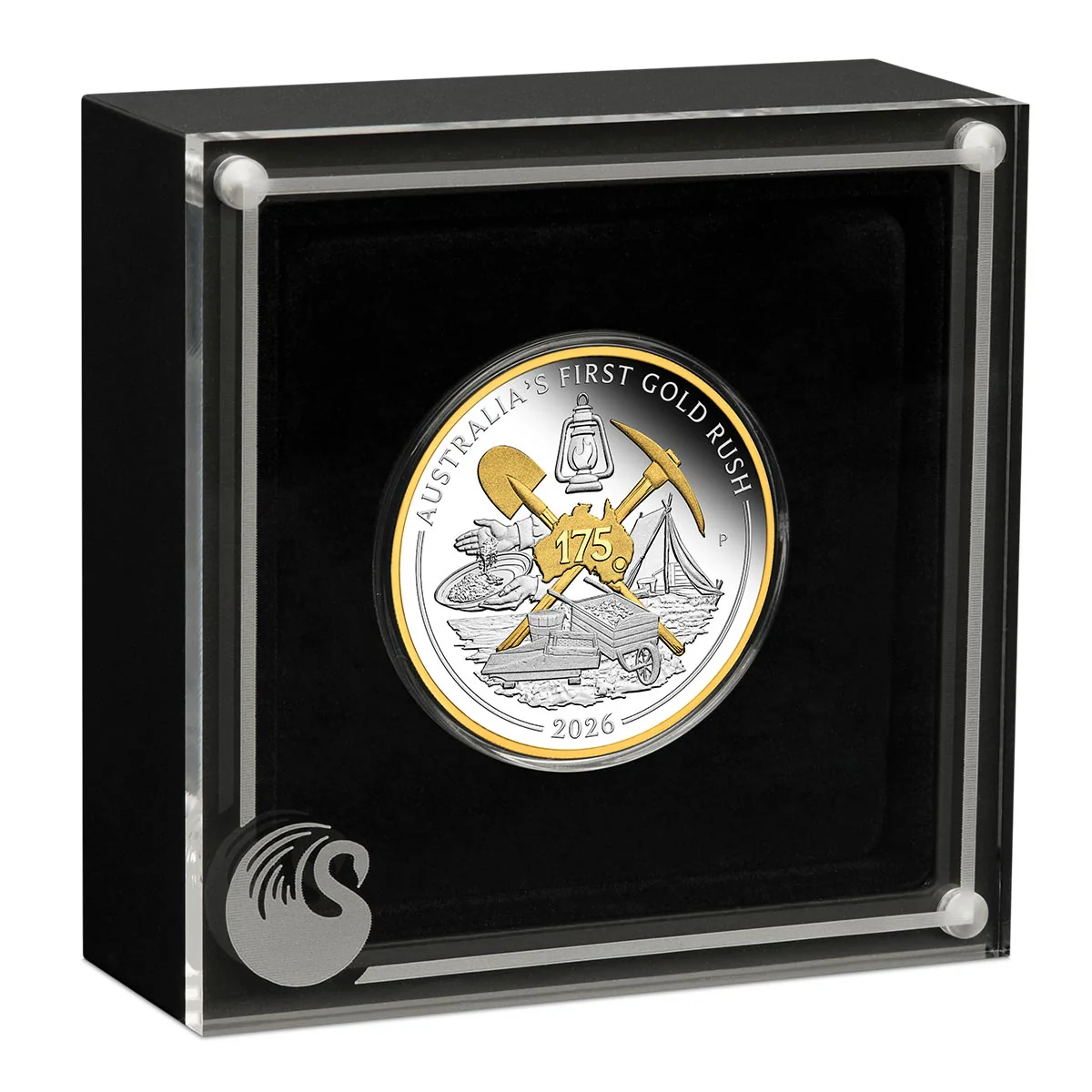 Australia First Gold Rush 175th Anniversary 2026 $1 Gold-plated 1oz Silver Proof Coin - Image 2