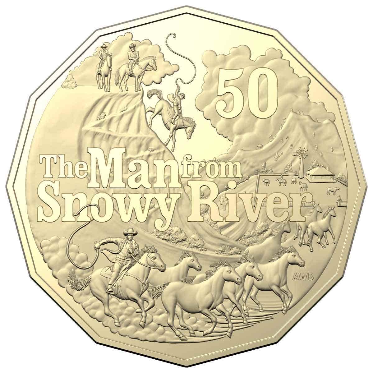 Banjo Paterson 2020 50c Aluminium-Bronze Uncirculated 3-Coin Set - Image 3