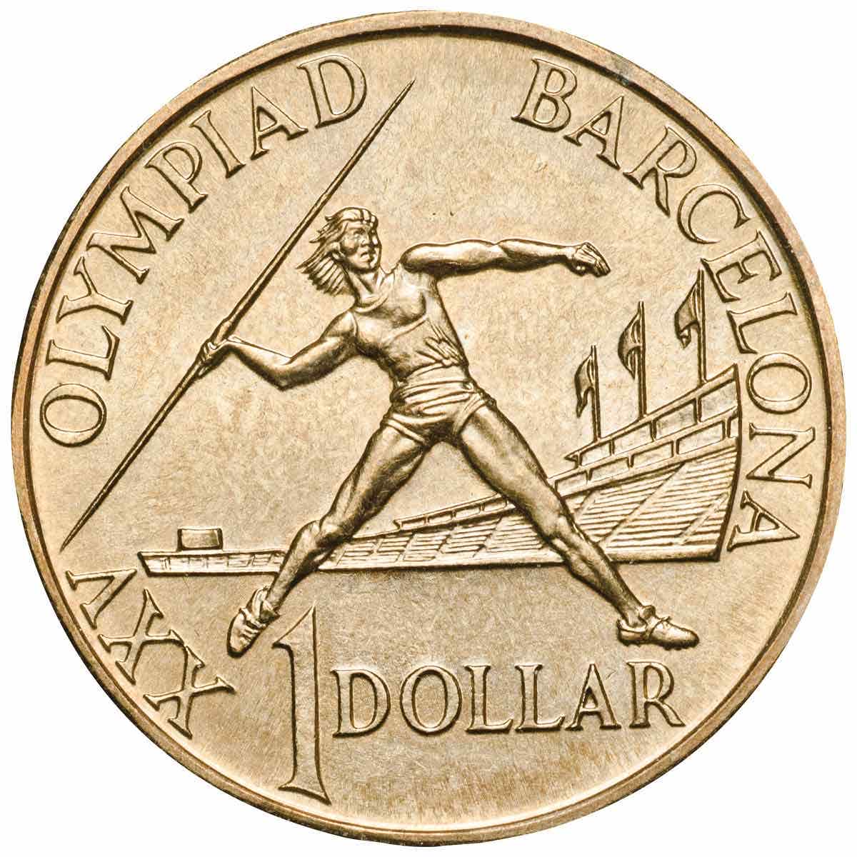 Australia Barcelona Olympics 1992 $1 Mint Your Own Aluminium-Bronze Uncirculated Coin