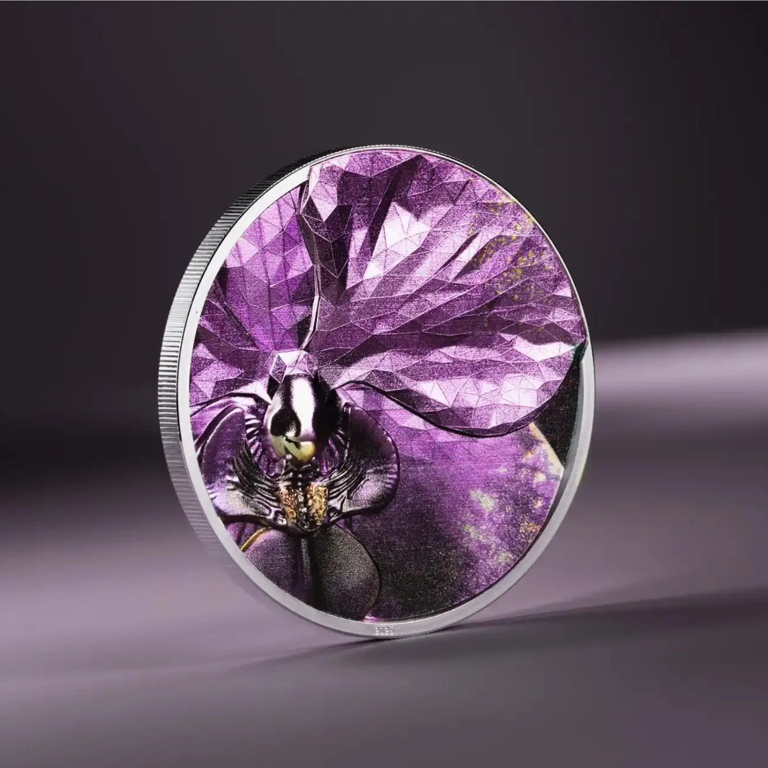 Bionics Orchid 2026 $5 Colour Ultra High Relief 1oz Silver Proof Coin - Image 4