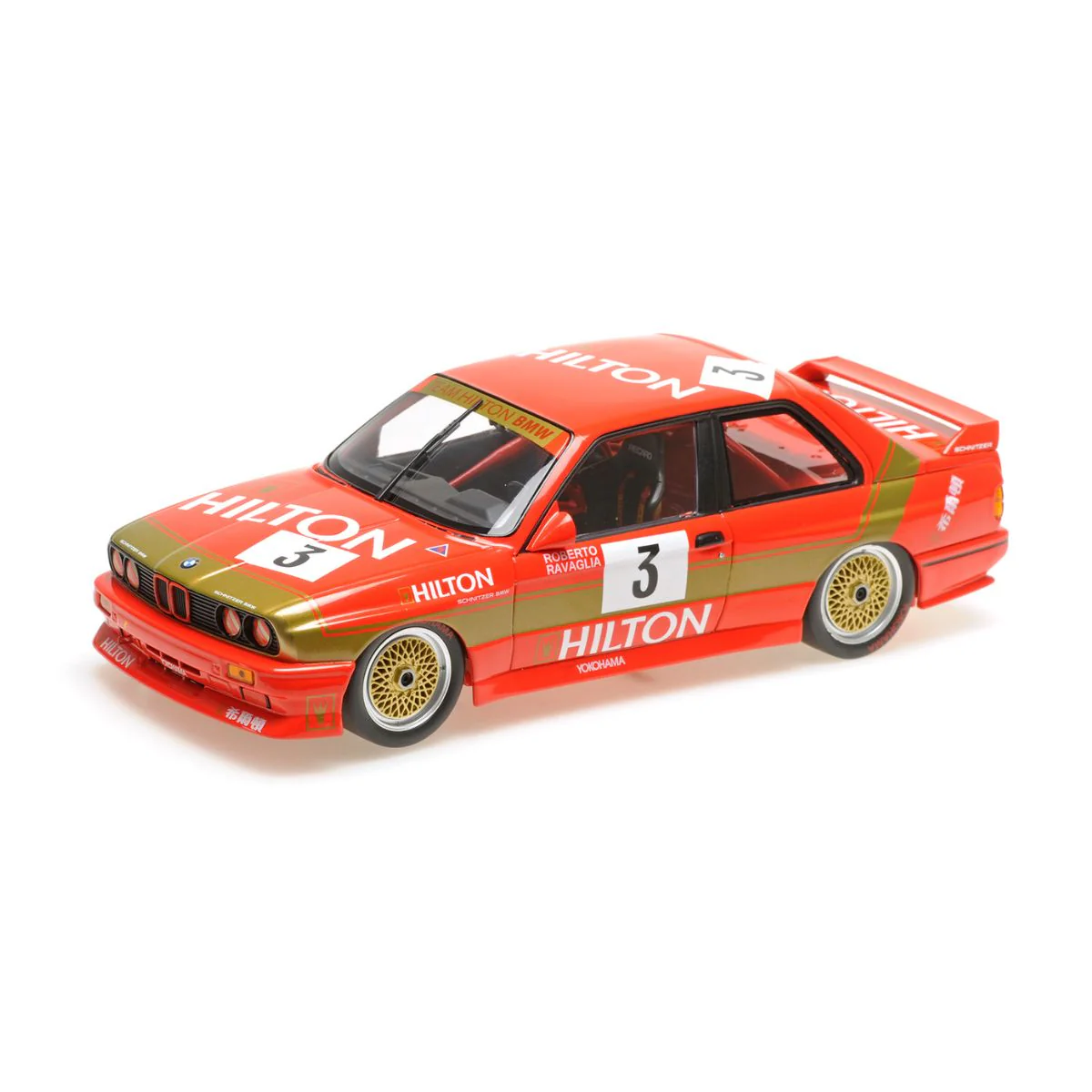 BMW M3 - SCHNITZER-BMW - ROBERTO RAVAGLI - WINNER - MACAU GUIA - 1:18 Scale Diecast Model Car