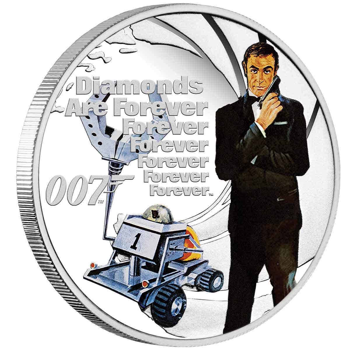 James Bond 2021 Diamonds Are Forever 50c 1/2oz Silver Proof Coin