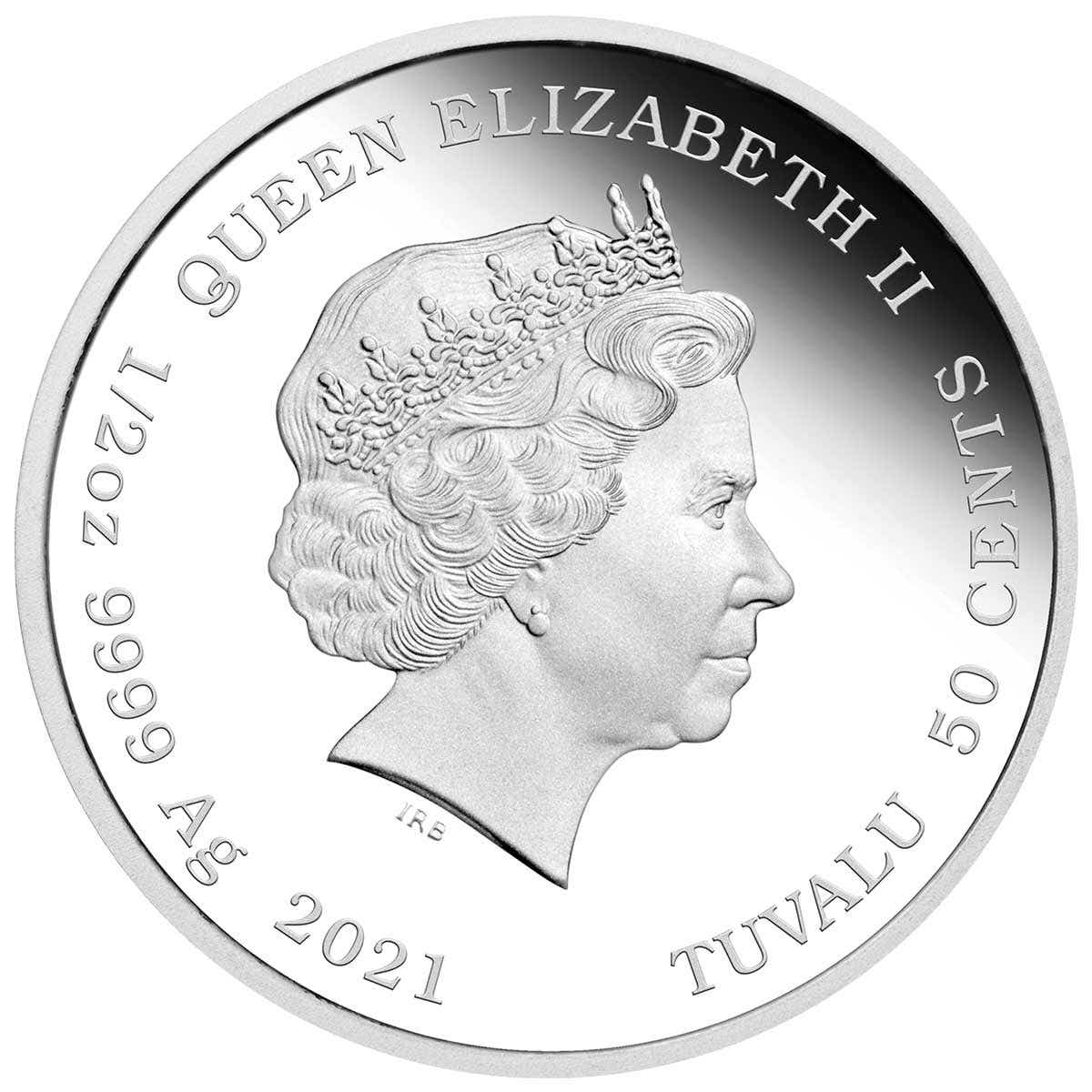 James Bond 2021 Diamonds Are Forever 50c 1/2oz Silver Proof Coin - Image 2