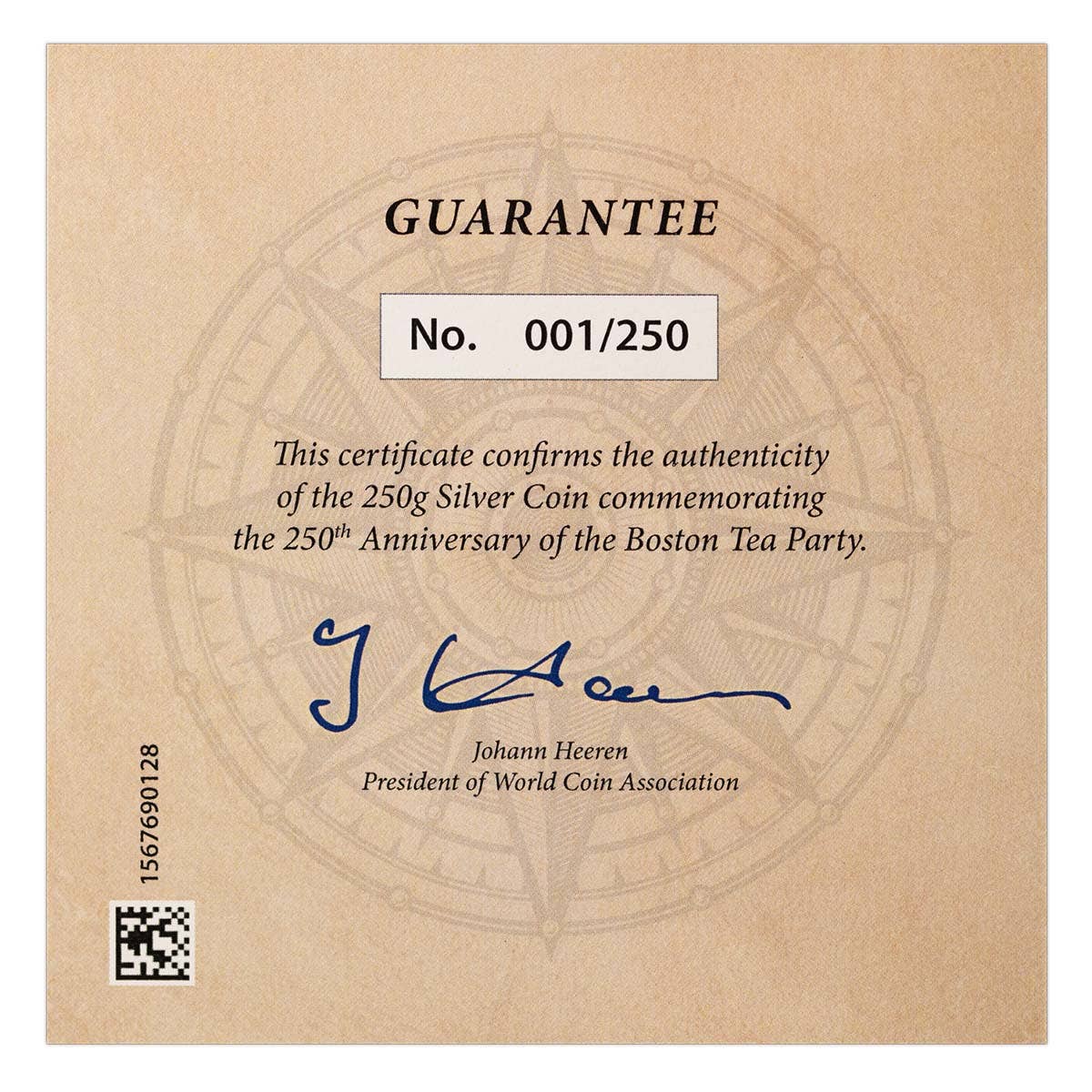 Boston Tea Party 2023 $10 250g Silver Antique Coin - Image 4