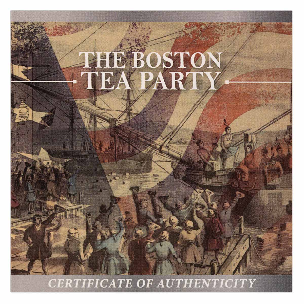 Boston Tea Party 2023 $10 250g Silver Antique Coin - Image 5