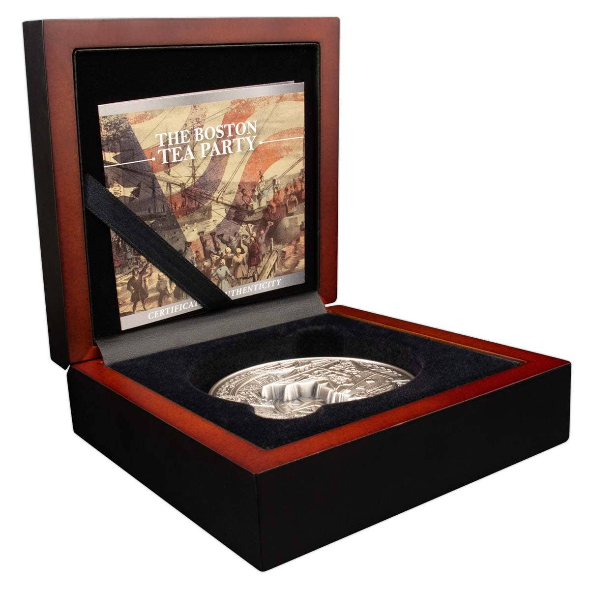 Boston Tea Party 2023 $10 250g Silver Antique Coin - Image 7