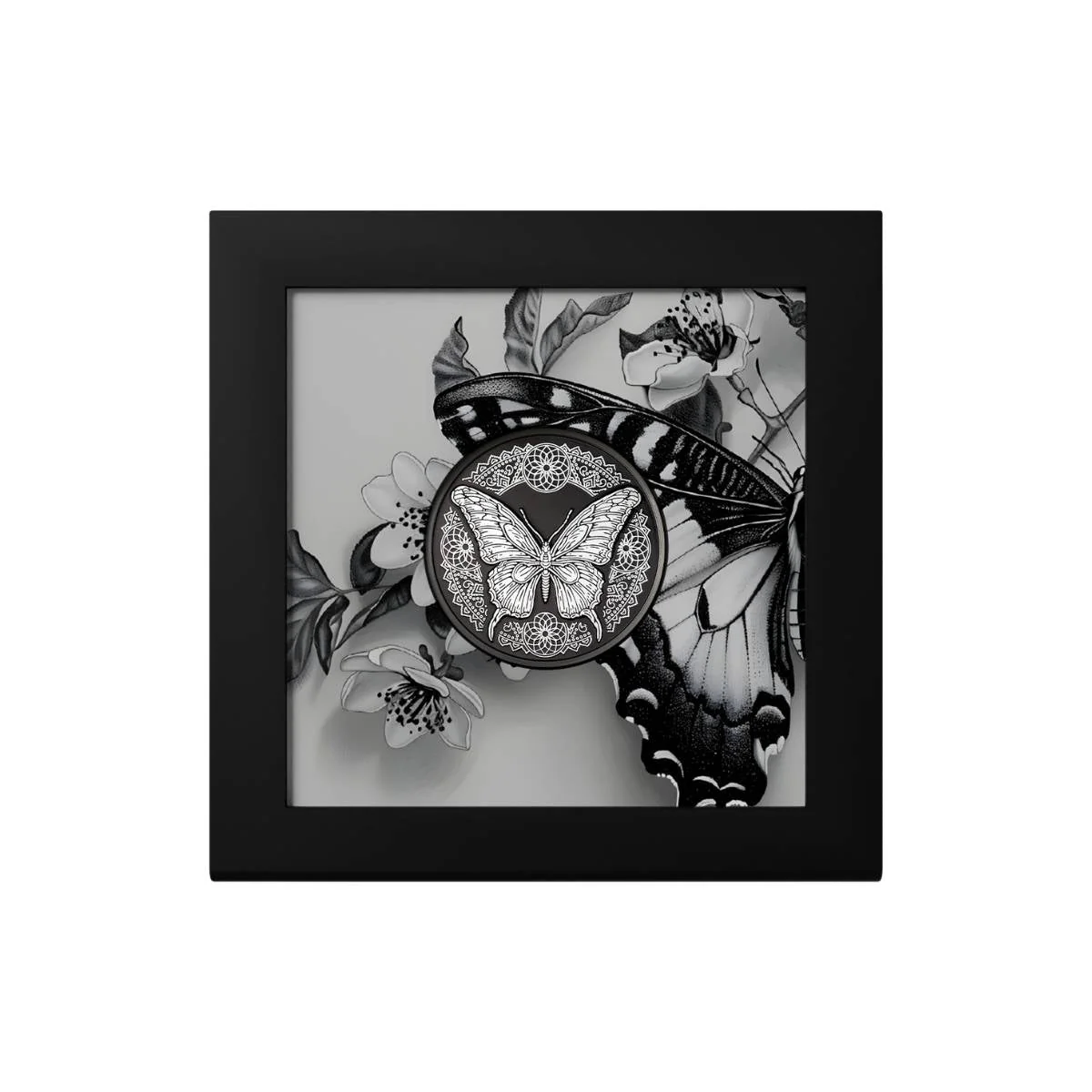 Butterfly 2025 $5 Obsidian Black 1oz Silver Coin - Image 4
