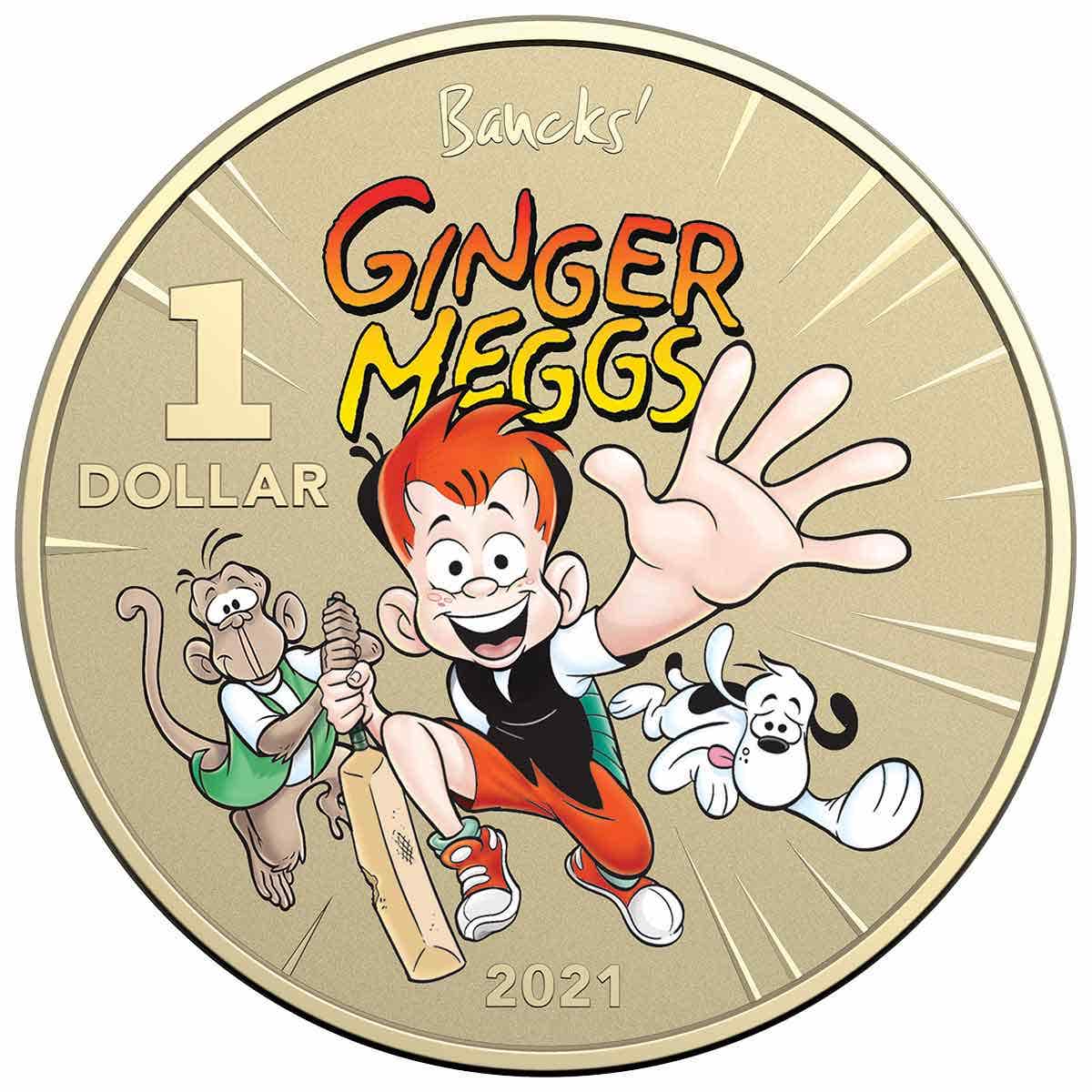 Centenary of Ginger Meggs 2021 $1 Coloured Uncirculated Two-Coin Set - Image 3