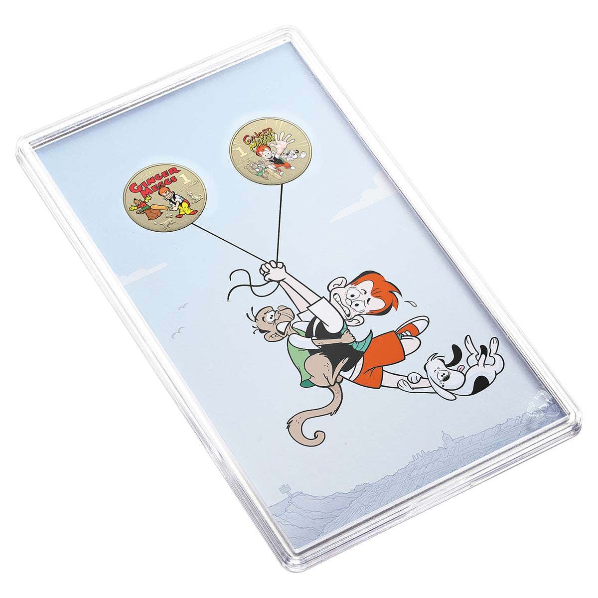 Centenary of Ginger Meggs 2021 $1 Coloured Uncirculated Two-Coin Set - Image 5