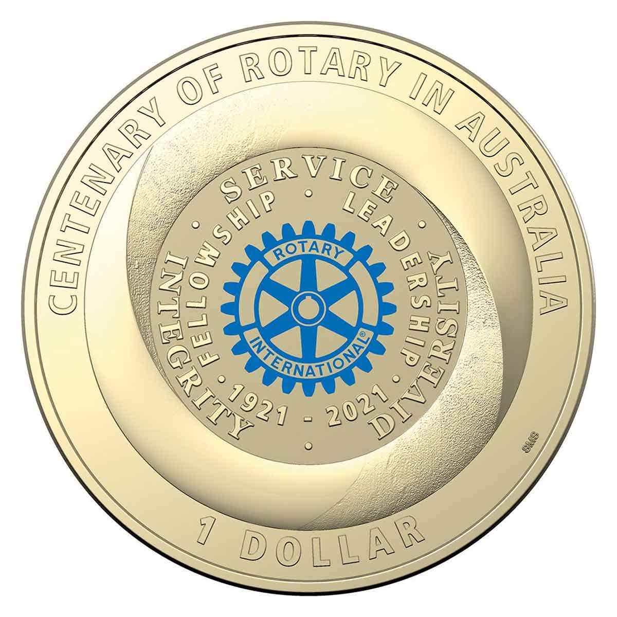 Centenary of Rotary 2021 $1 Stamp & Coin Cover - Image 2
