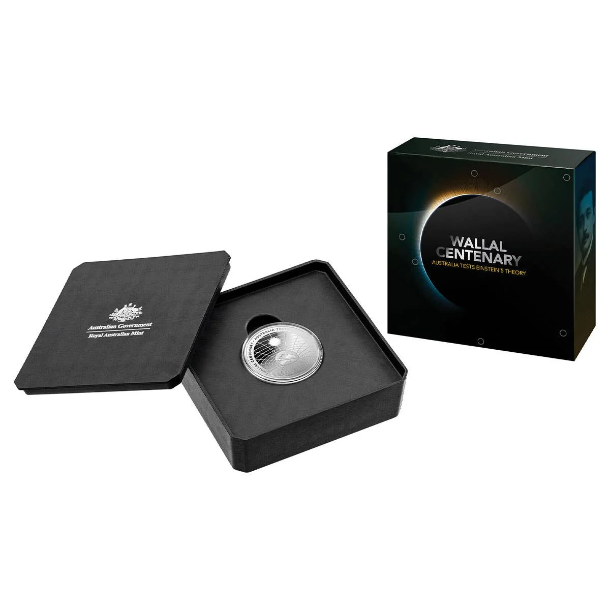 Centenary of the Validation on Einstein'Theory of Relativity 2022 $5 Domed 1oz Silver Proof Coin - Image 4