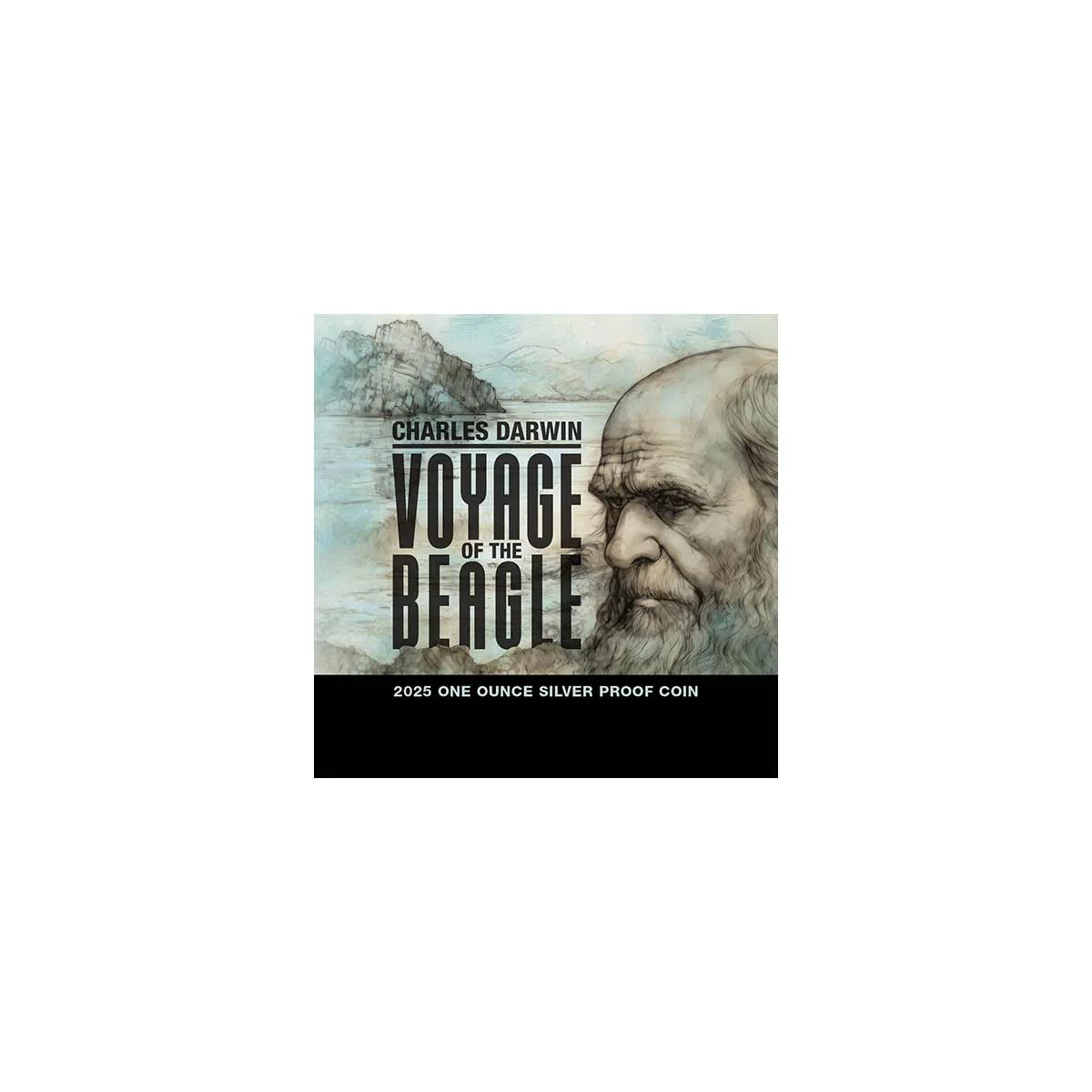 Charles Darwin & the Voyage of HMS Beagle 2025 $1 1oz Silver Proof Coin - Image 5