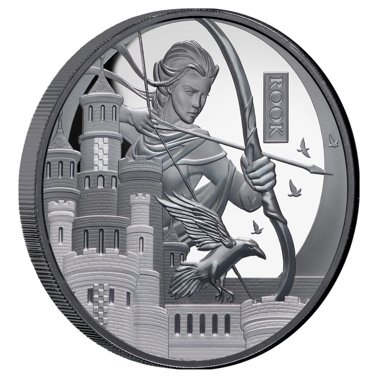 Chess Rook 2026 $1 1oz Silver Black Proof Coin