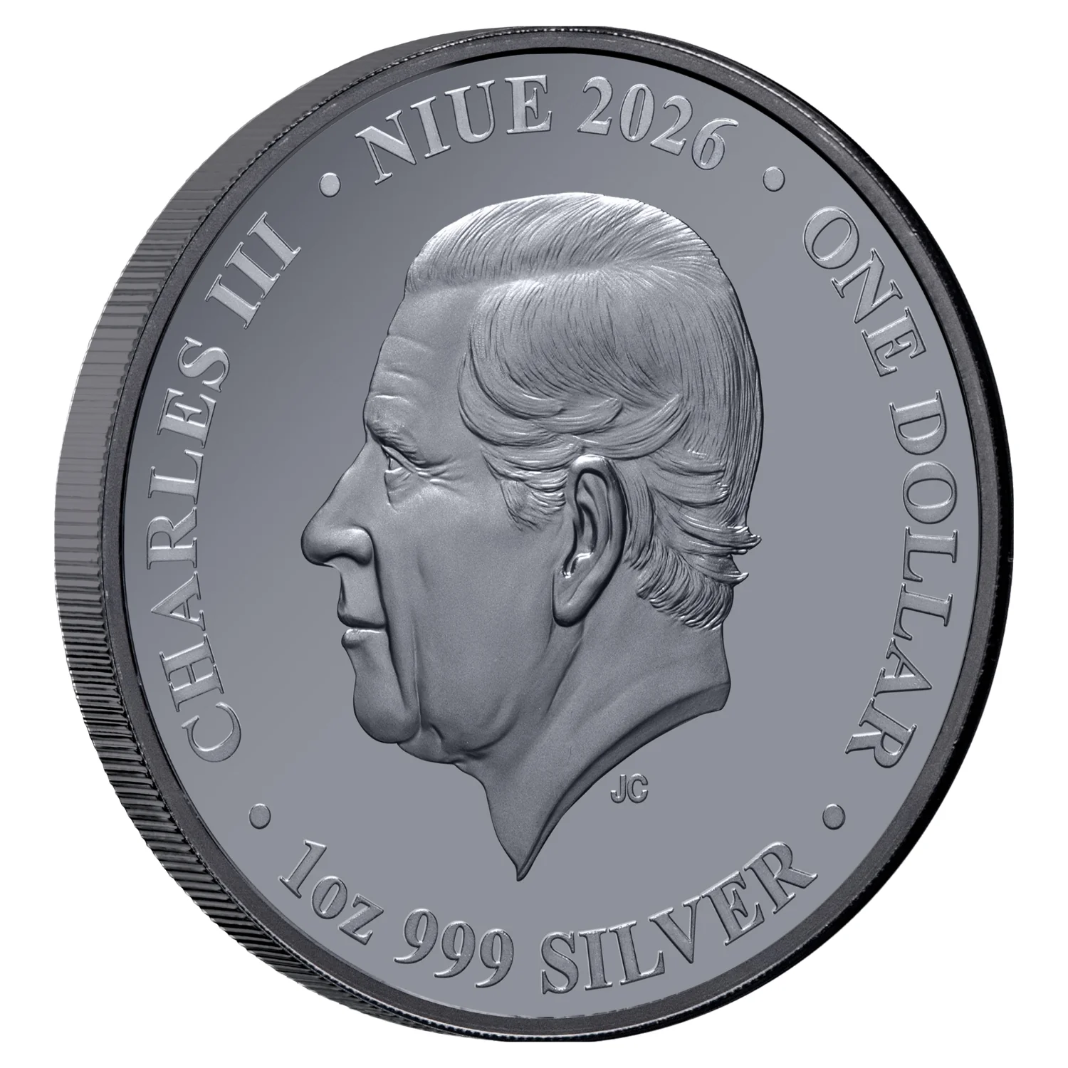Chess Rook 2026 $1 1oz Silver Black Proof Coin - Image 2