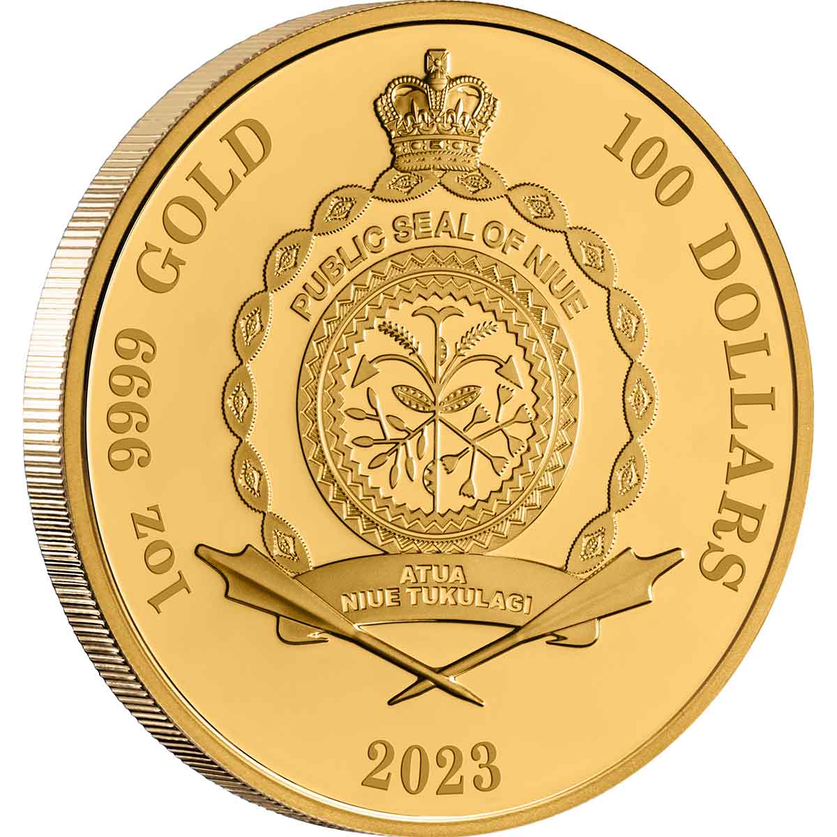 Chess King 2023 $100 Platinum-plated 1oz Gold Proof Coin - Image 2